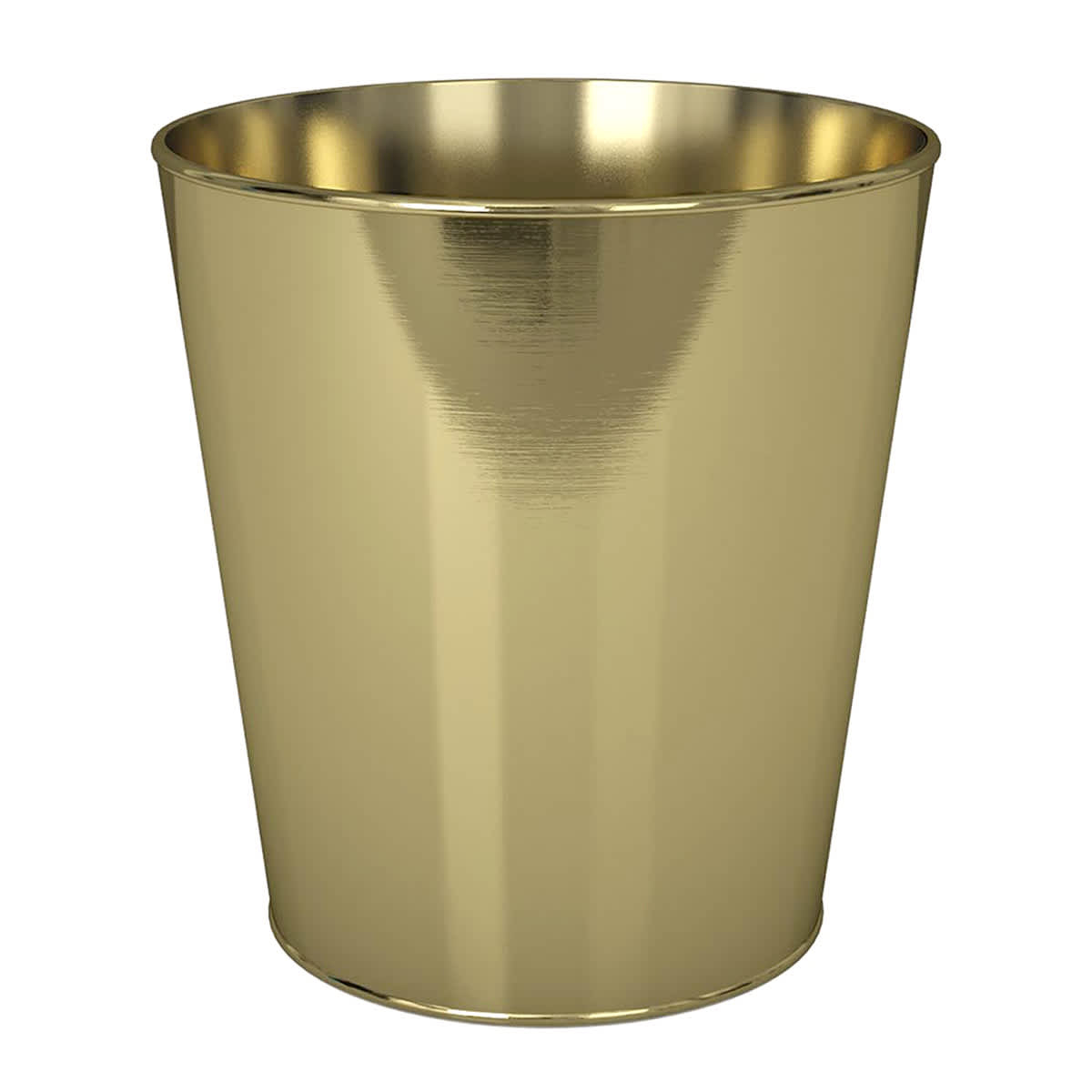 Providence Gold Metal Wastebasket, 10"