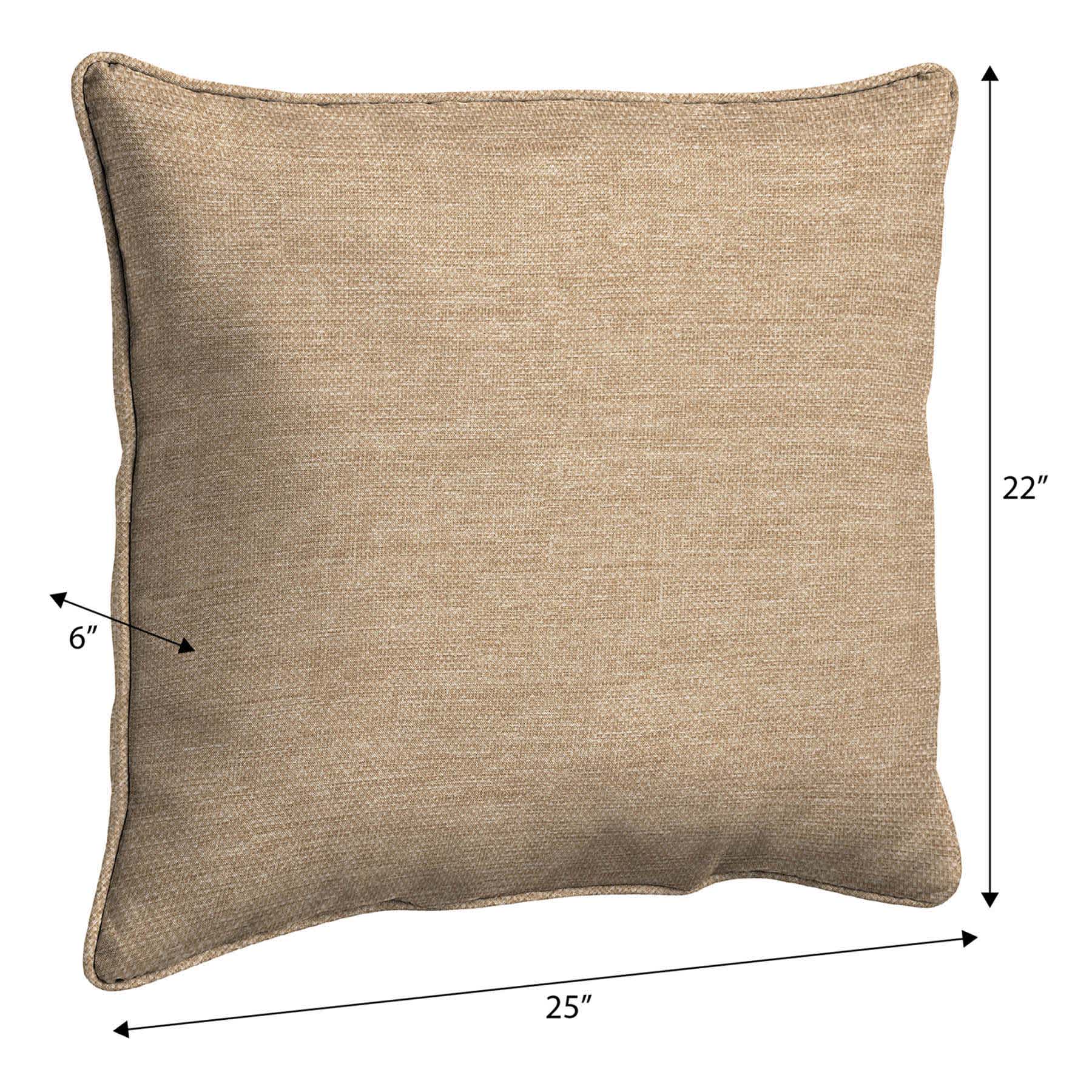 Neutral Tempo Grain Premium Outdoor Corded Back Cushion