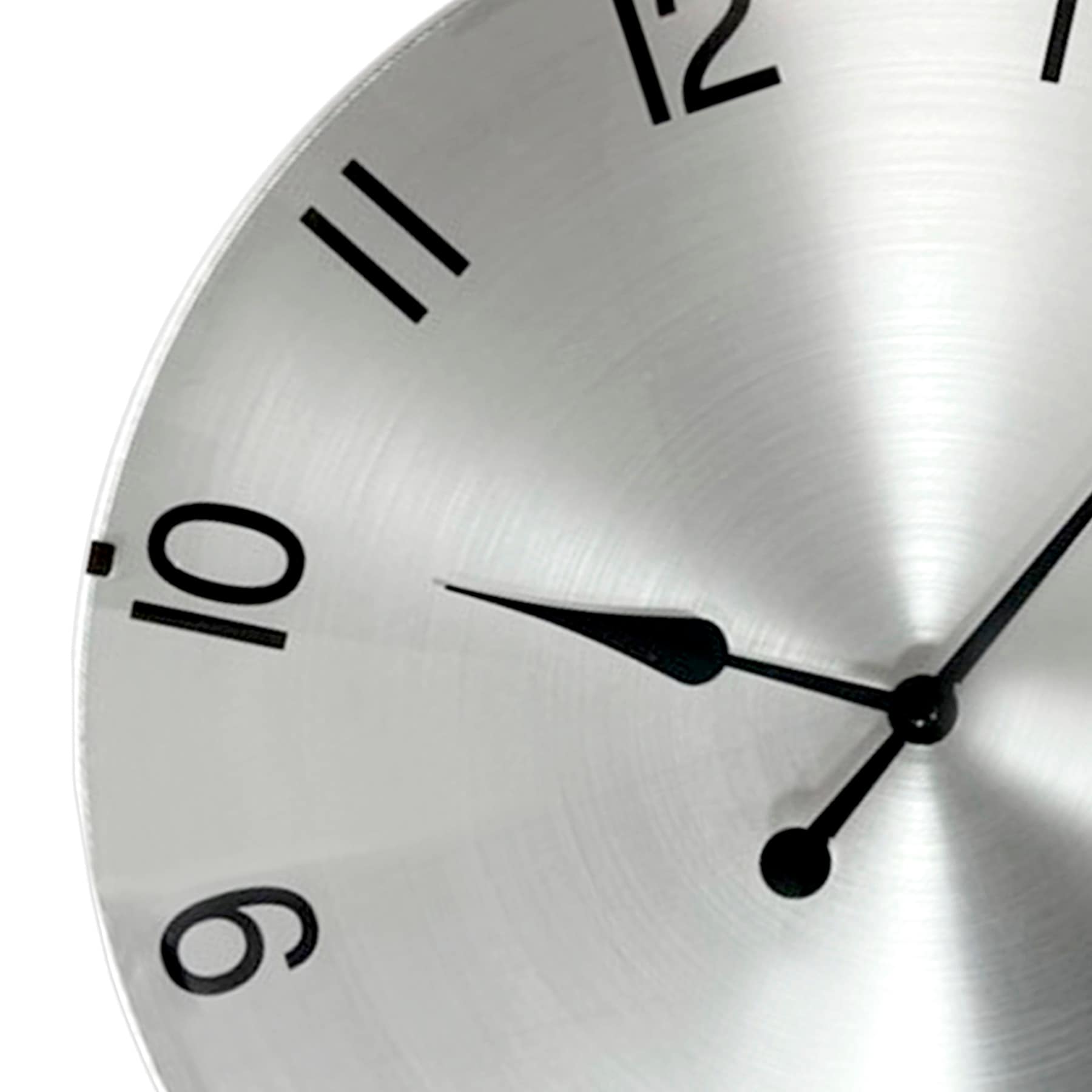 Crosby St. Brushed Silver Convex Wall Clock, 15"