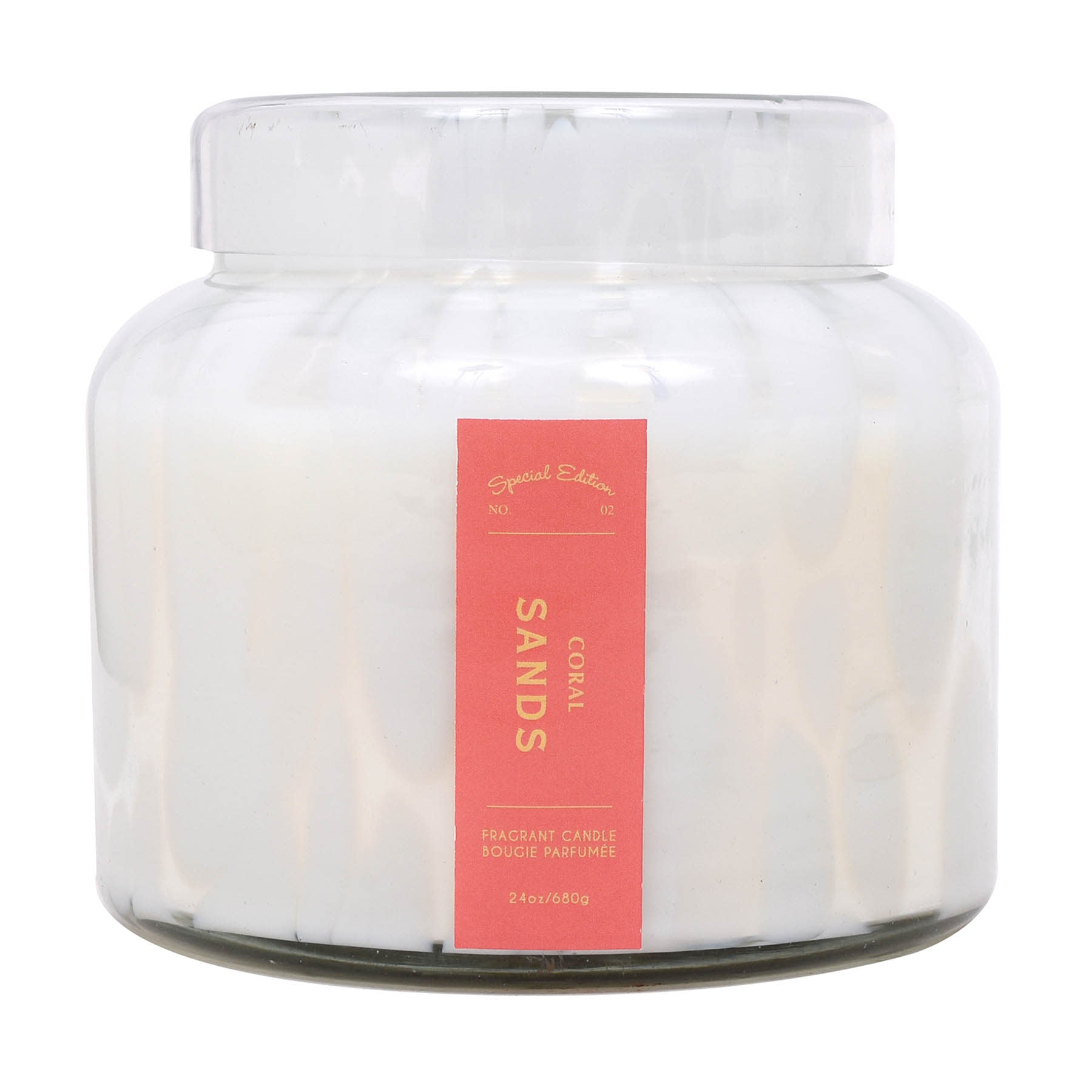 Coral Sands Scented Confetti Glass Jar Candle, 24oz