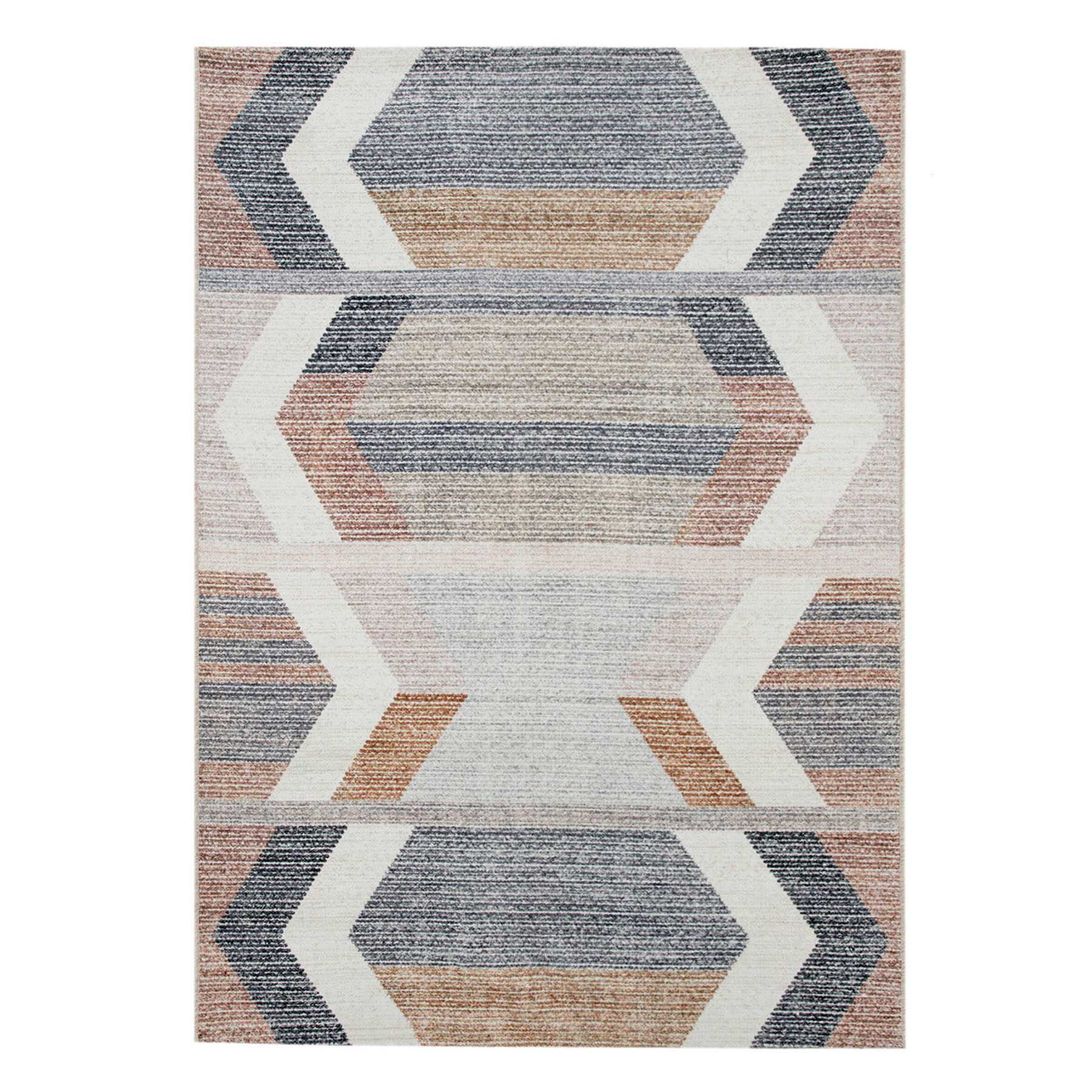 (B827) Arrow Multicolor Washable Area Rug, 5x7