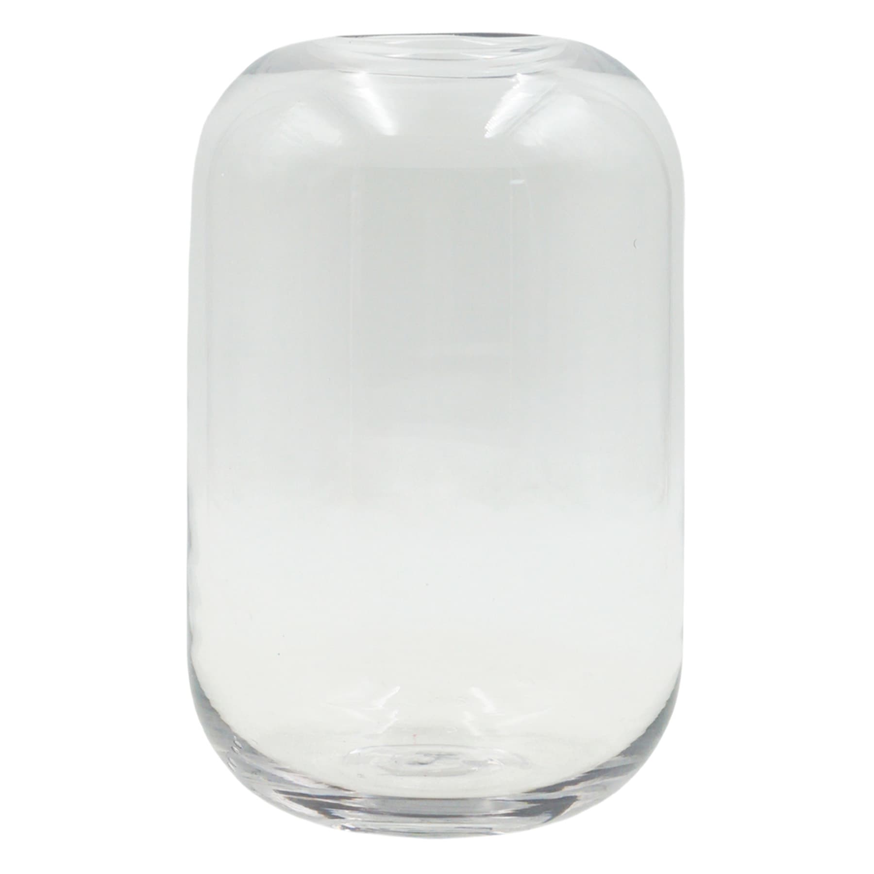 8In Rounded Clear Glass Vase
