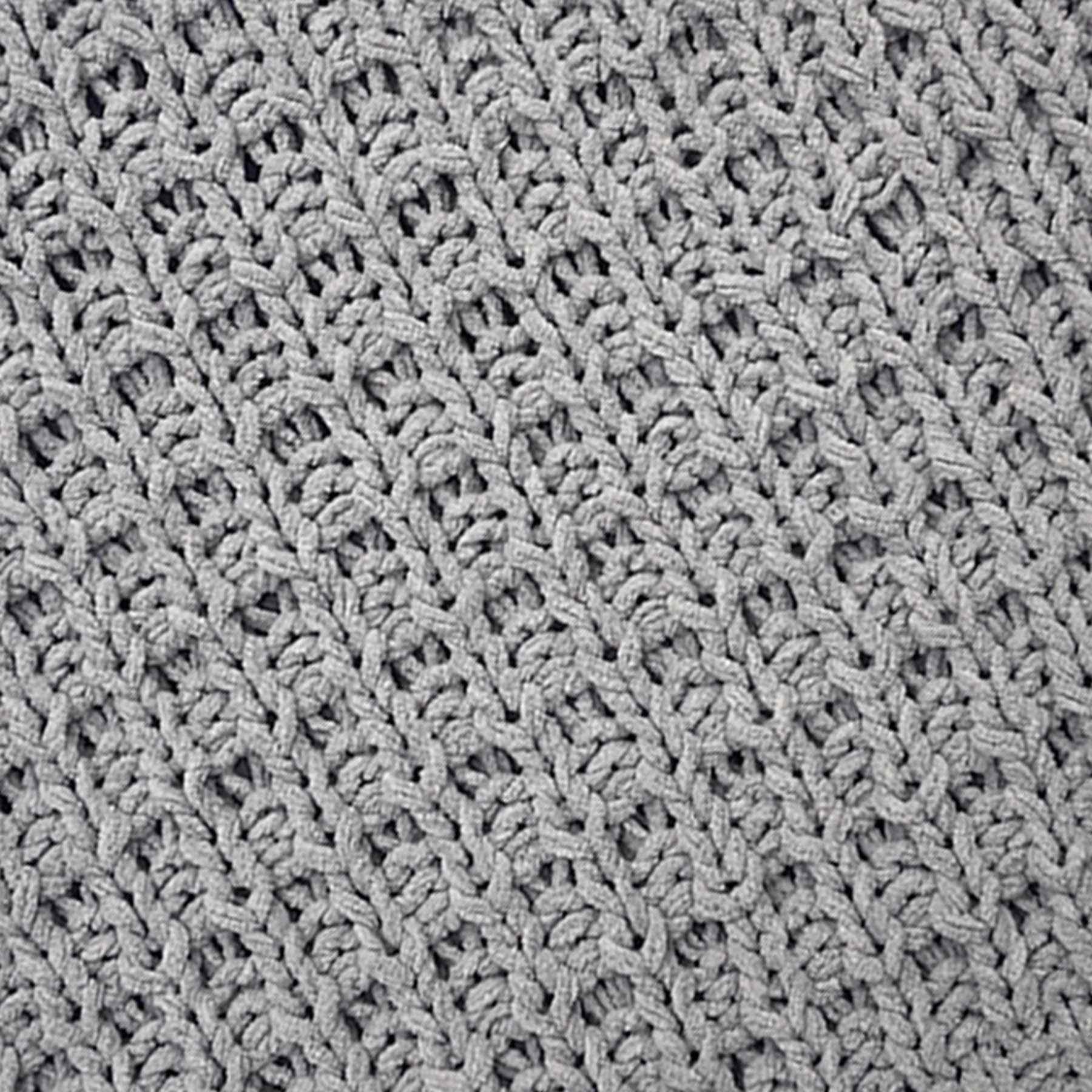 Dark Grey Chenille Knit Throw Blanket, 50x60