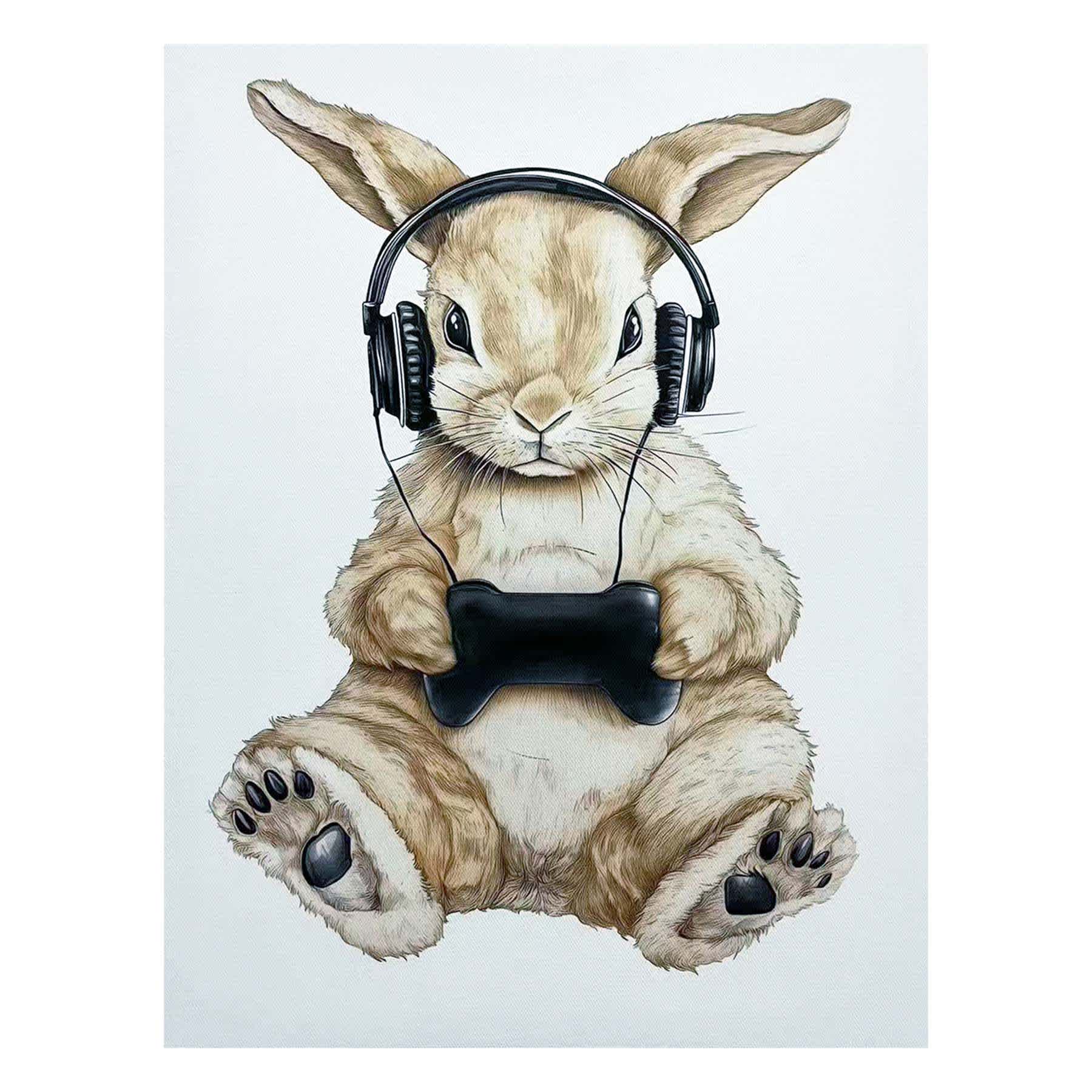 Gamber Rabbit Canvas Wall Art, 12x16