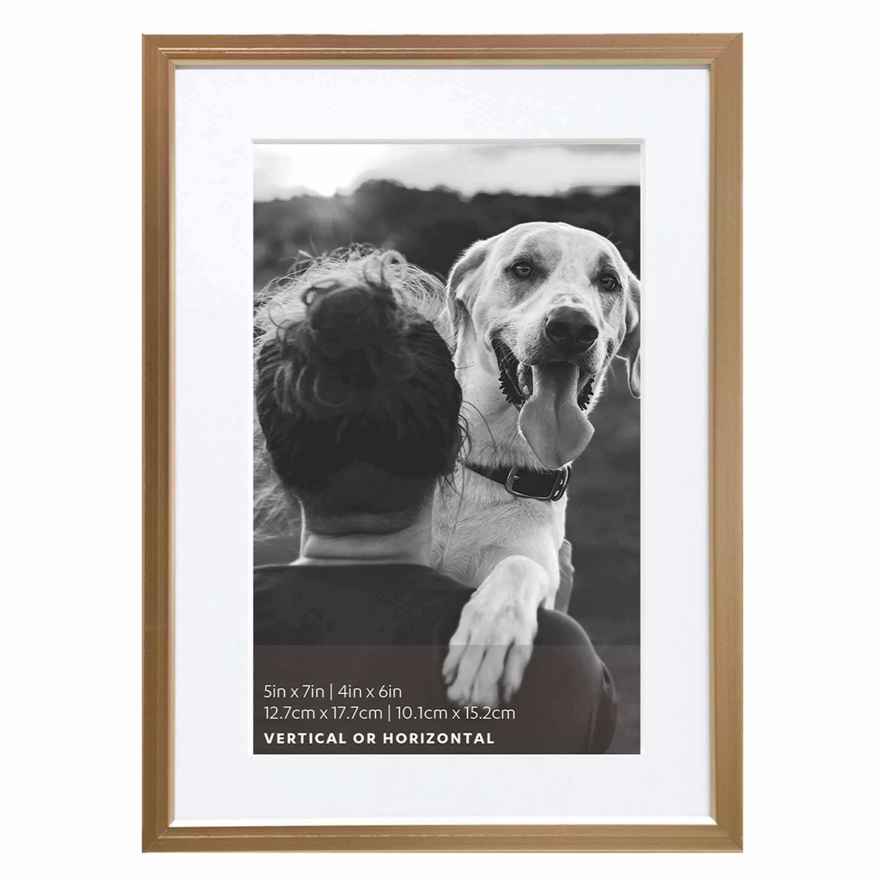 Champagne Aluminum Tabletop Photo Frame, 5x7