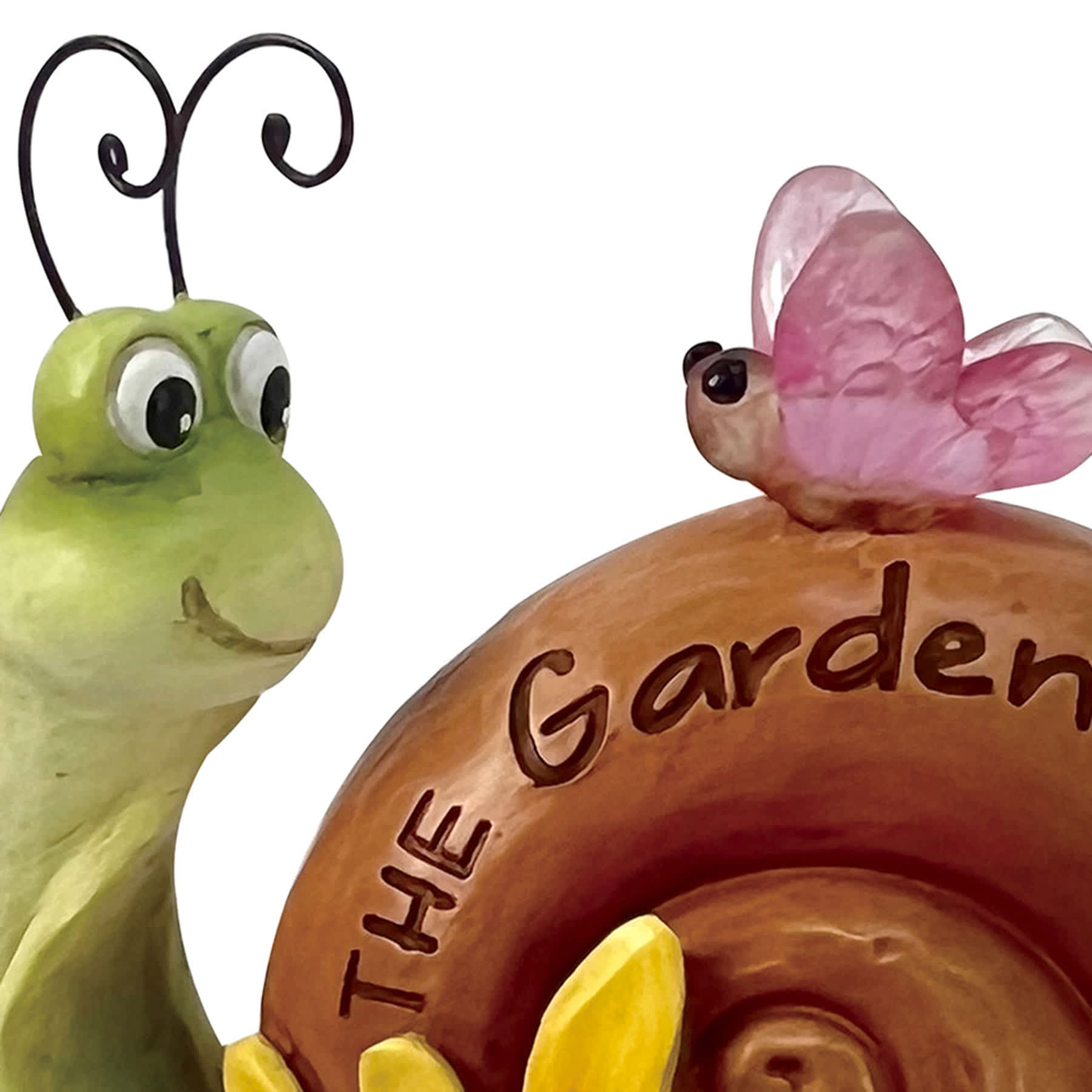 Solar Snail Outdoor Garden Statue, 7"