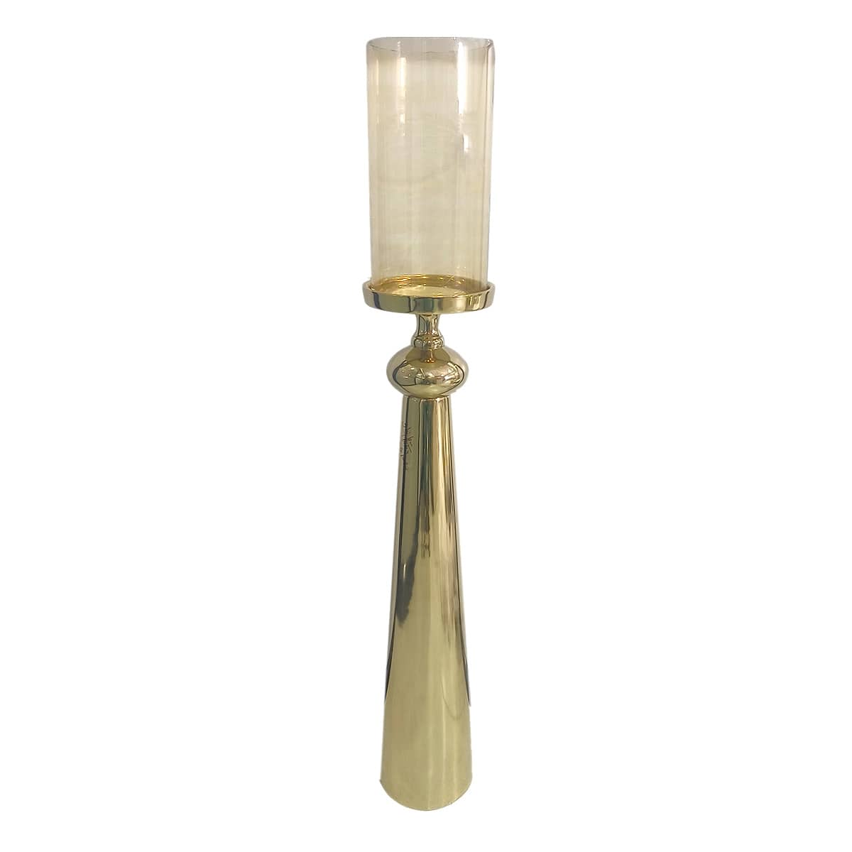 Providence Gold Oversized Hurricane Candle Holder, 34"