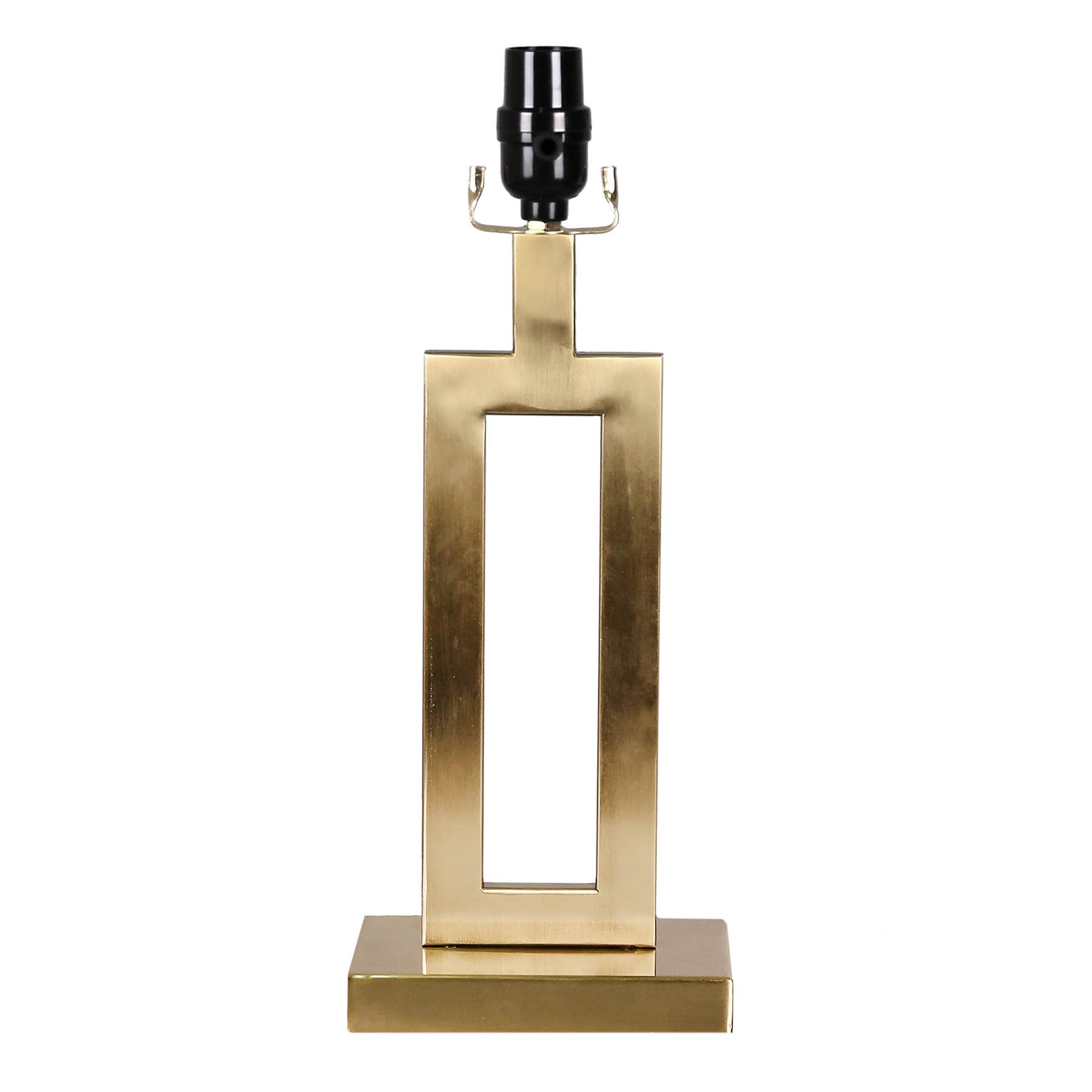 Gold Metal Open Rectangle Small Lamp Base, 16"