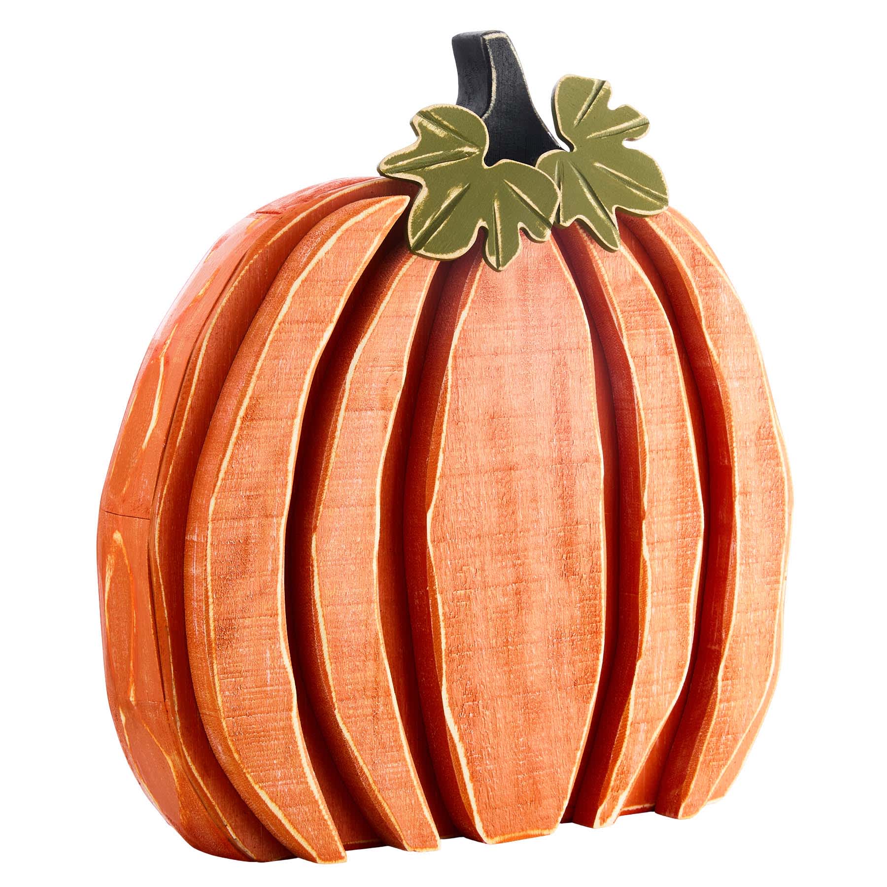 Homespun Harvest Wood Pumpkin Decor, 14.6"
