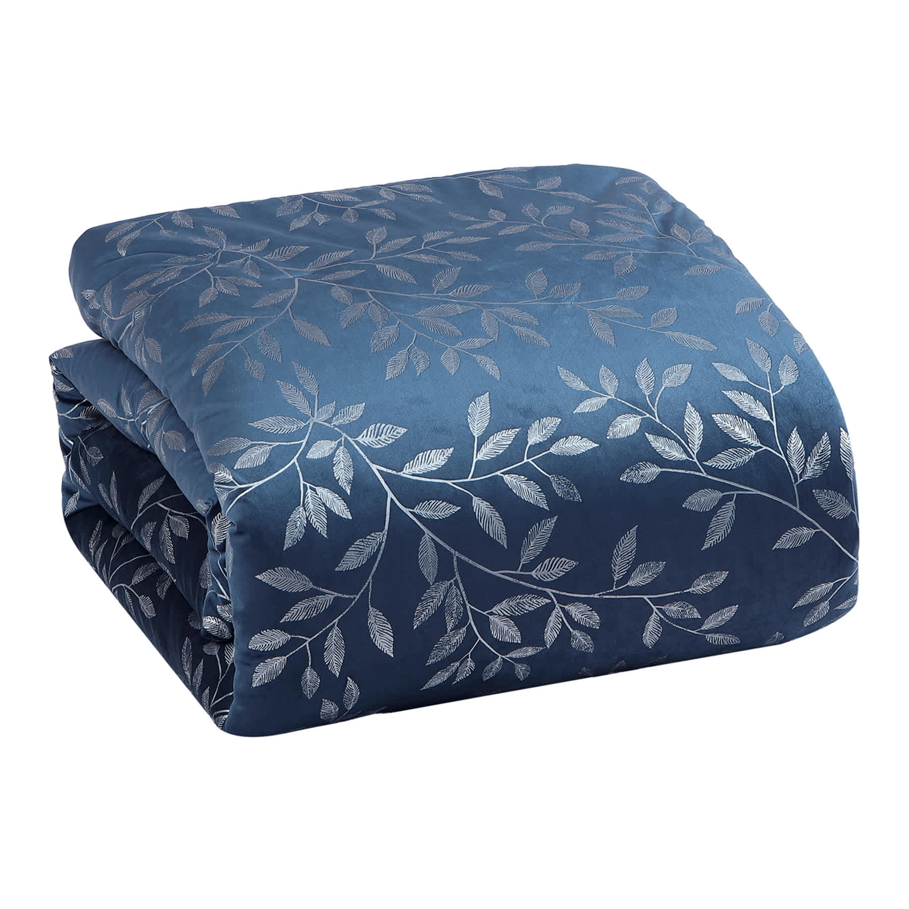 7-Piece Villard Blue Comforter Set, Full/Queen