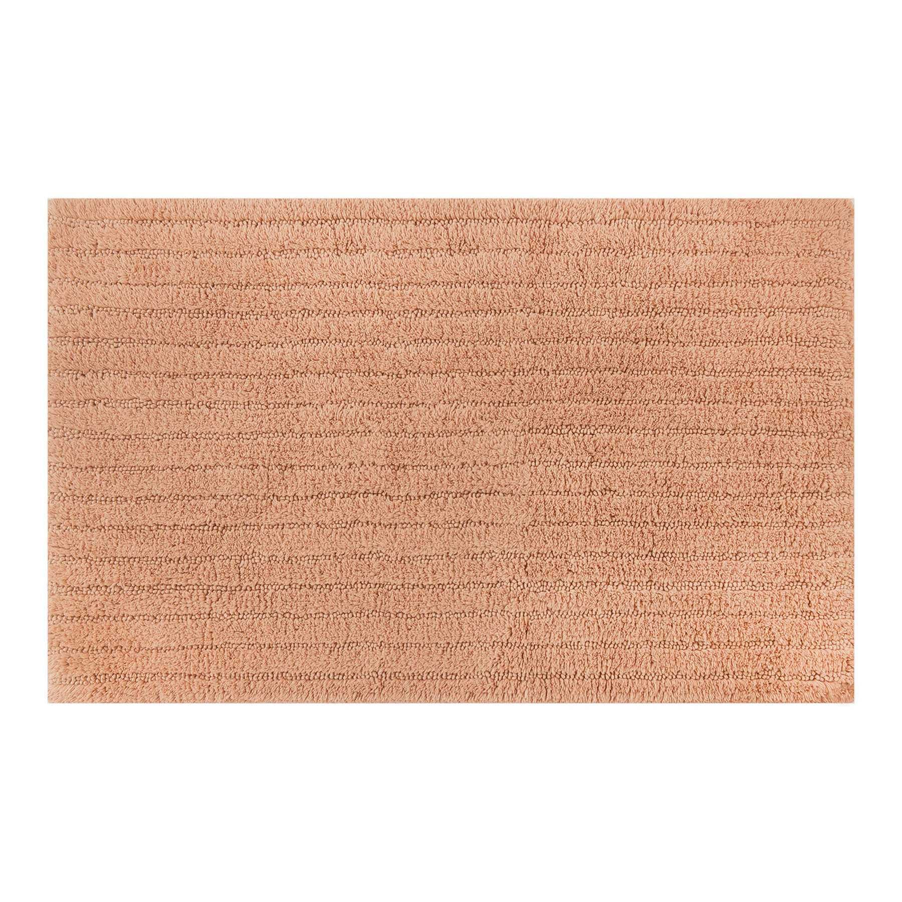 Found & Fable Coral Striped High-Low Bath Rug, 20x30