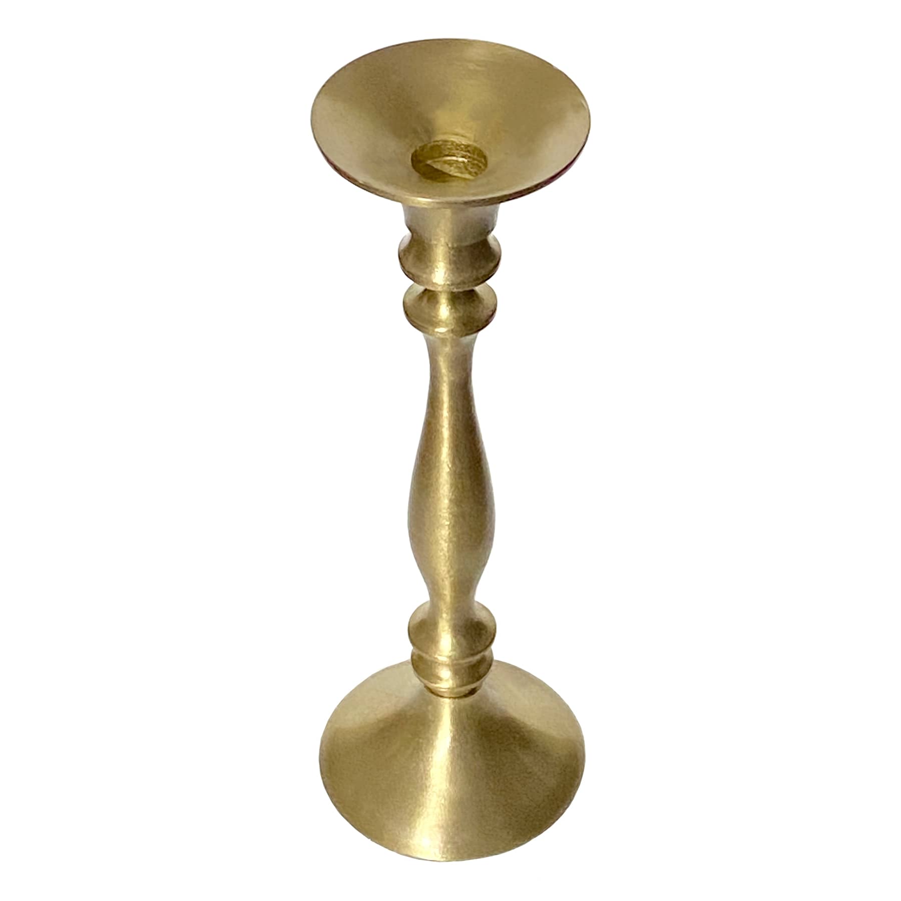 Antique Gold Taper Candle Holder, 11"