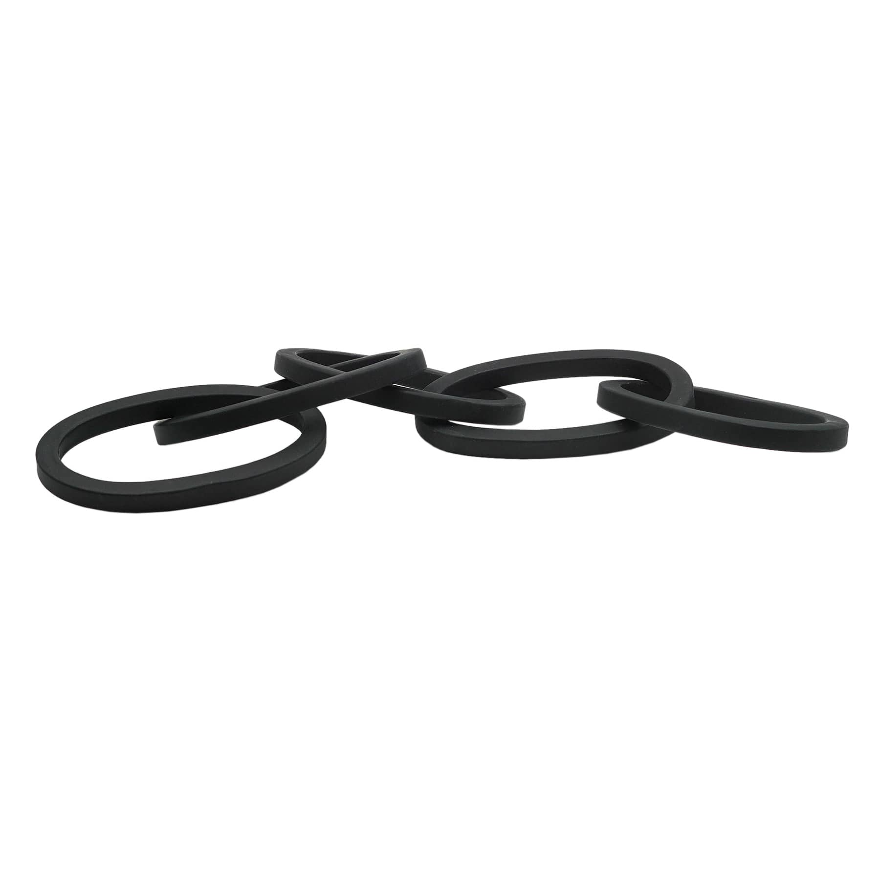 Found & Fable Black Metal Rings Figurine, 35"