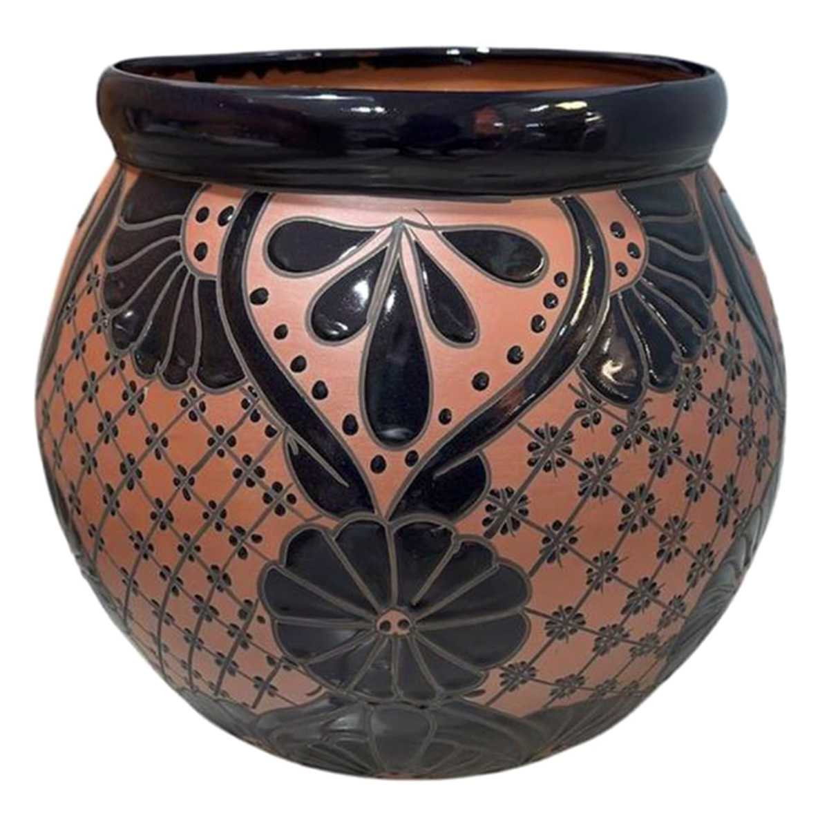 Hand Painted Cobalt Terra Outdoor Planter, Medium
