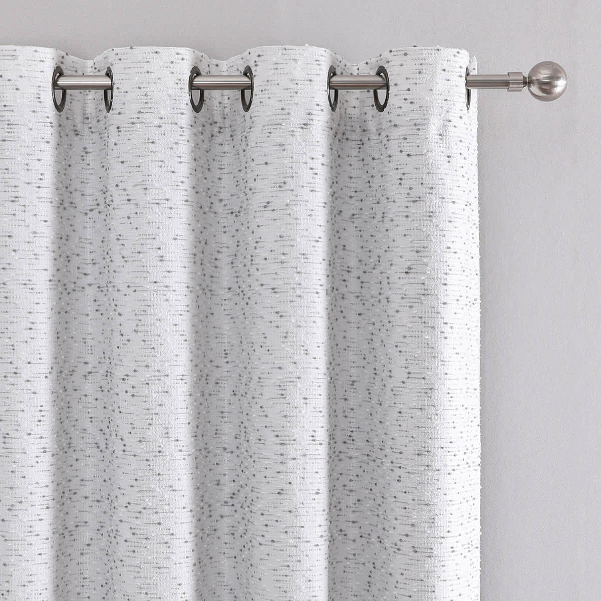 San Marco Grey Blackout Grommet Curtain Panel, 84"