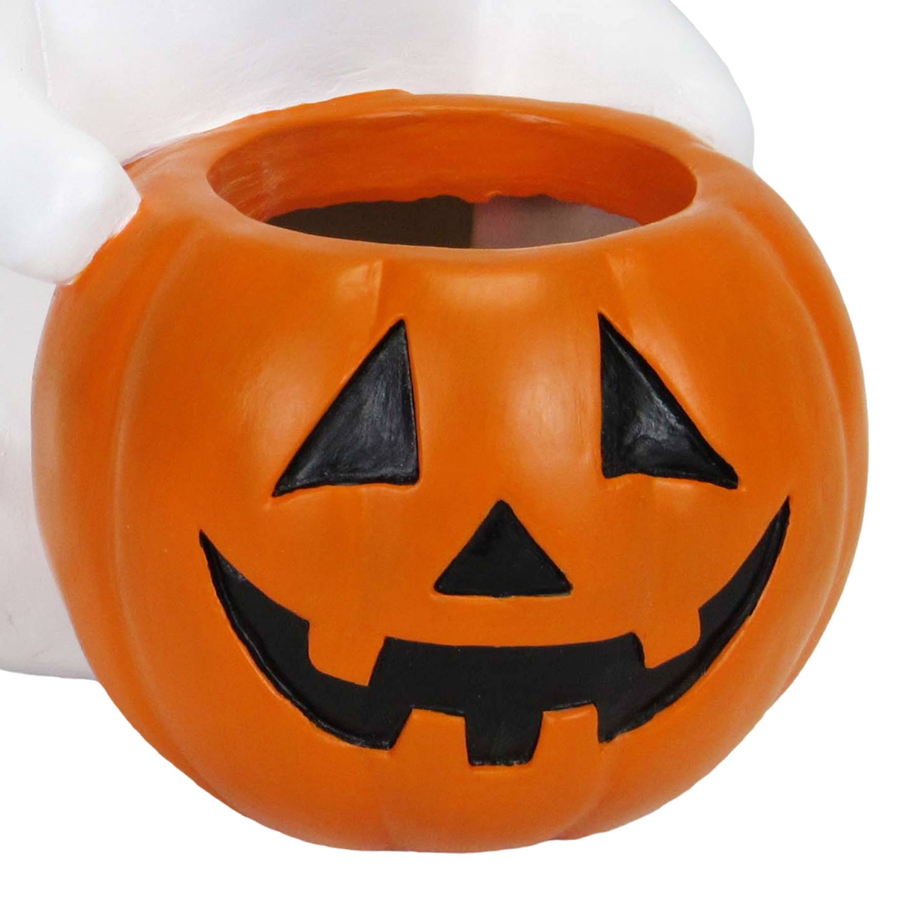 Happy Haunting Ghost with Pumpkin Planter, 9"
