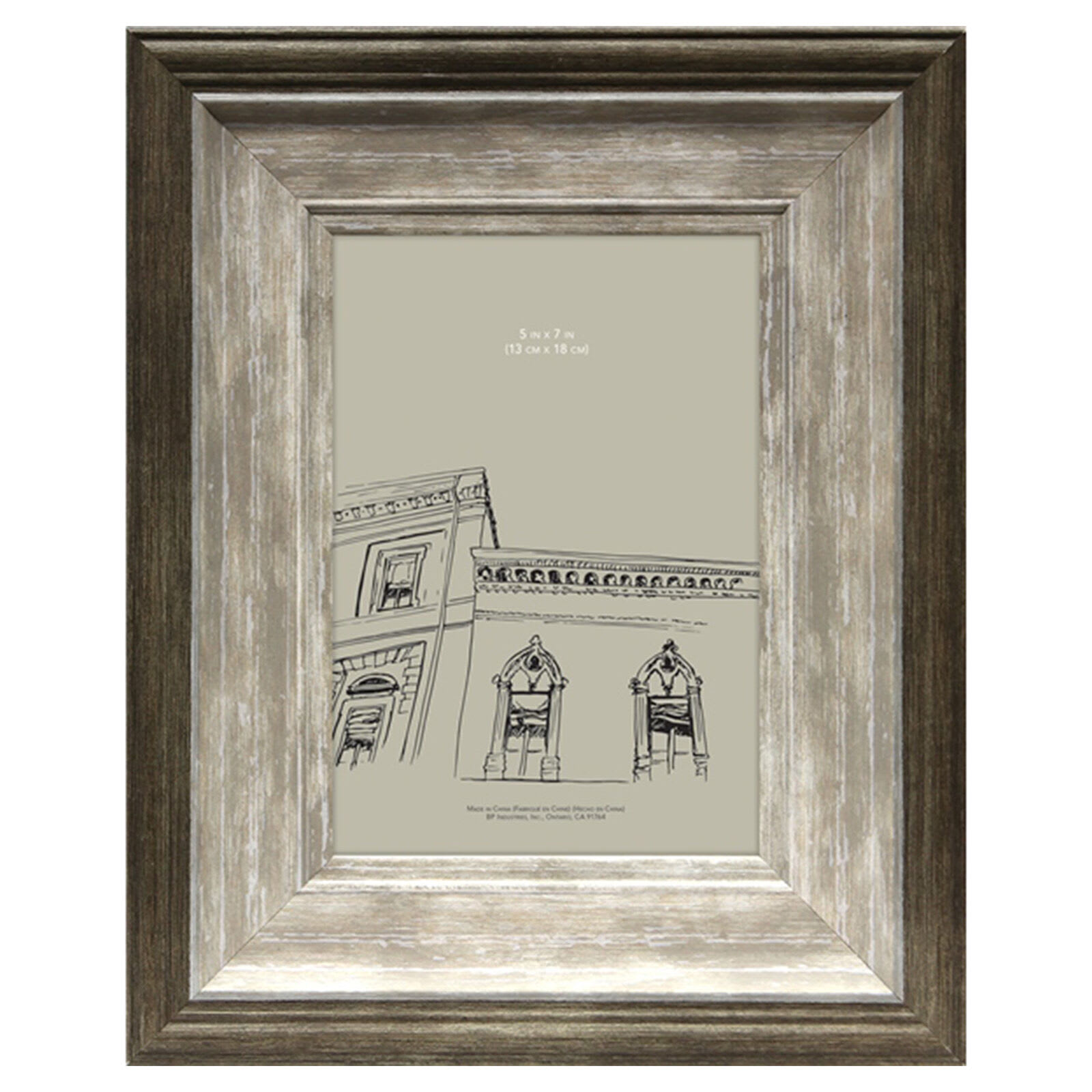 Cassandra Brown & Taupe Tabletop Picture Frame, 5x7