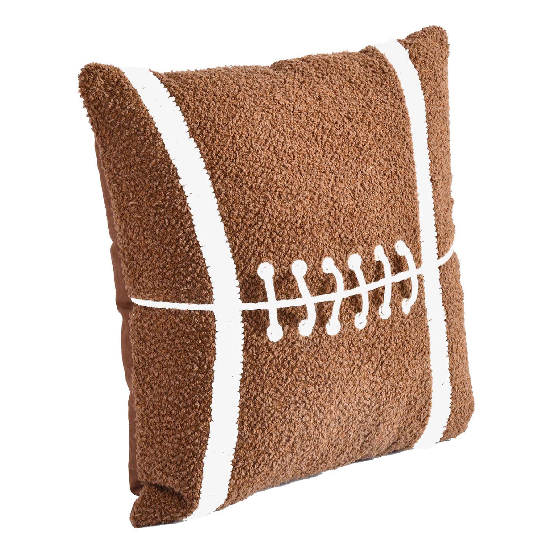 Homespun Harvest Textured Football Throw Pillow, 18"