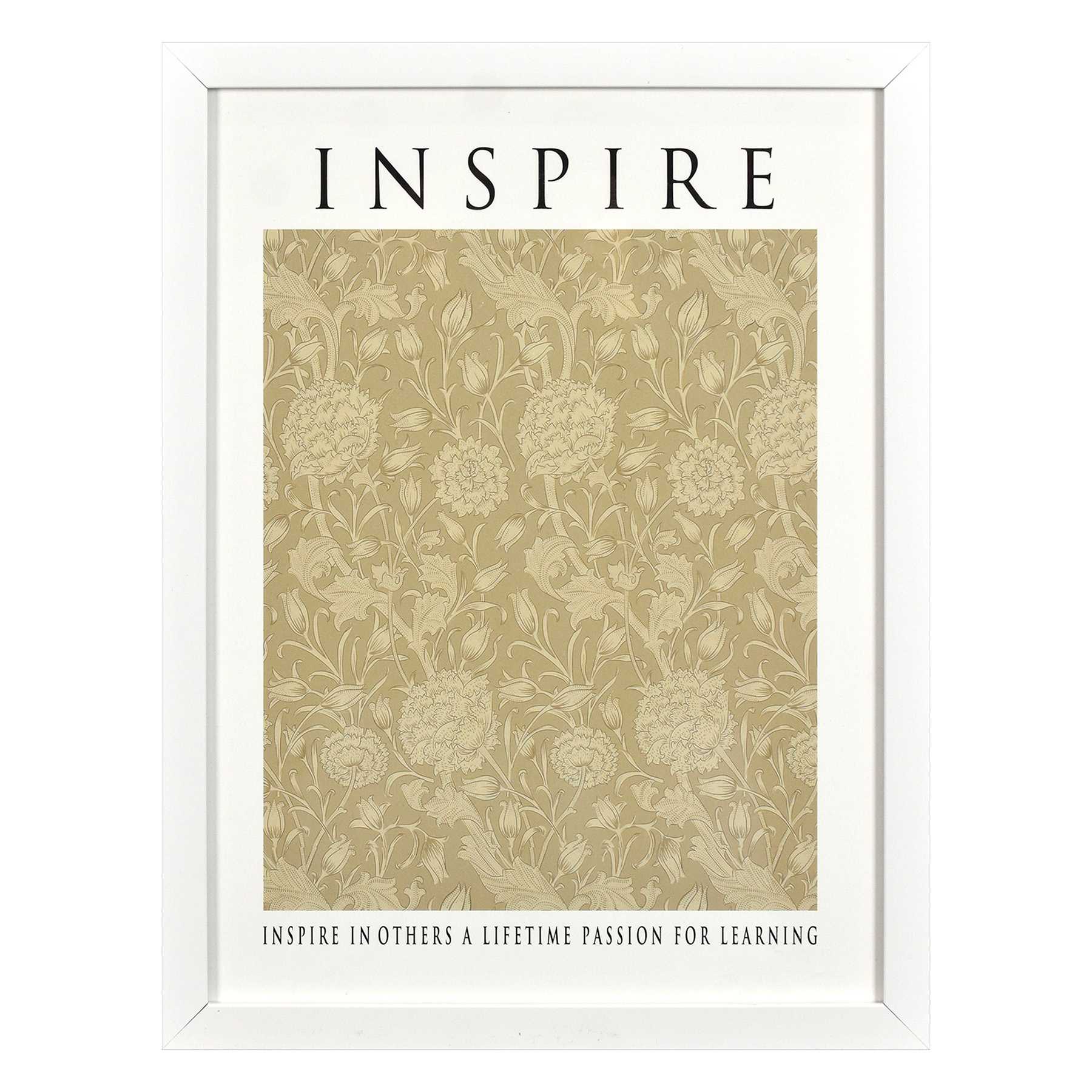 Glass Framed Inspire Print Wall Art, 13x17