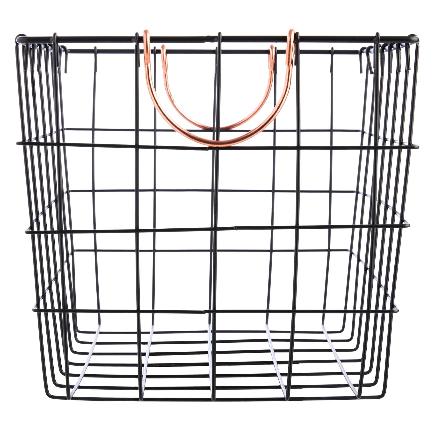Bronze Metal Wall Basket, Large