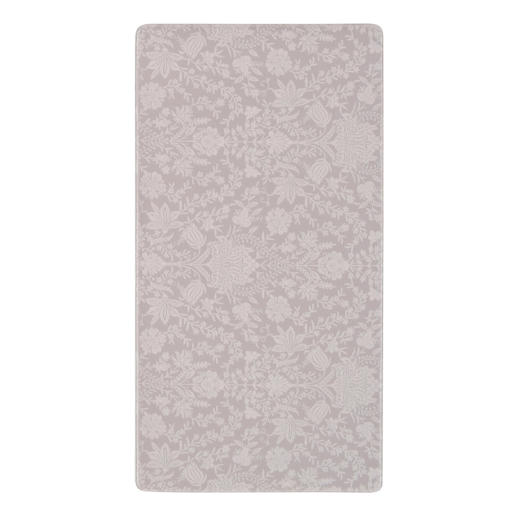 Neutral Floral Embossed Edge Anti-Fatigue Kitchen Mat, 20x39