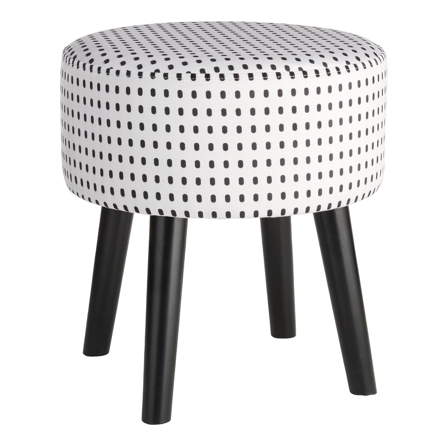 Emmy Stool with Black Legs, Black Dots