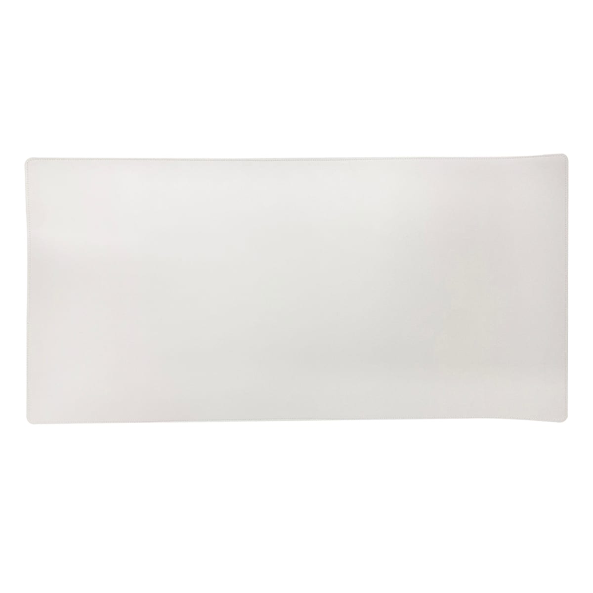 White Faux Leather Desk Pad, 31x15.5