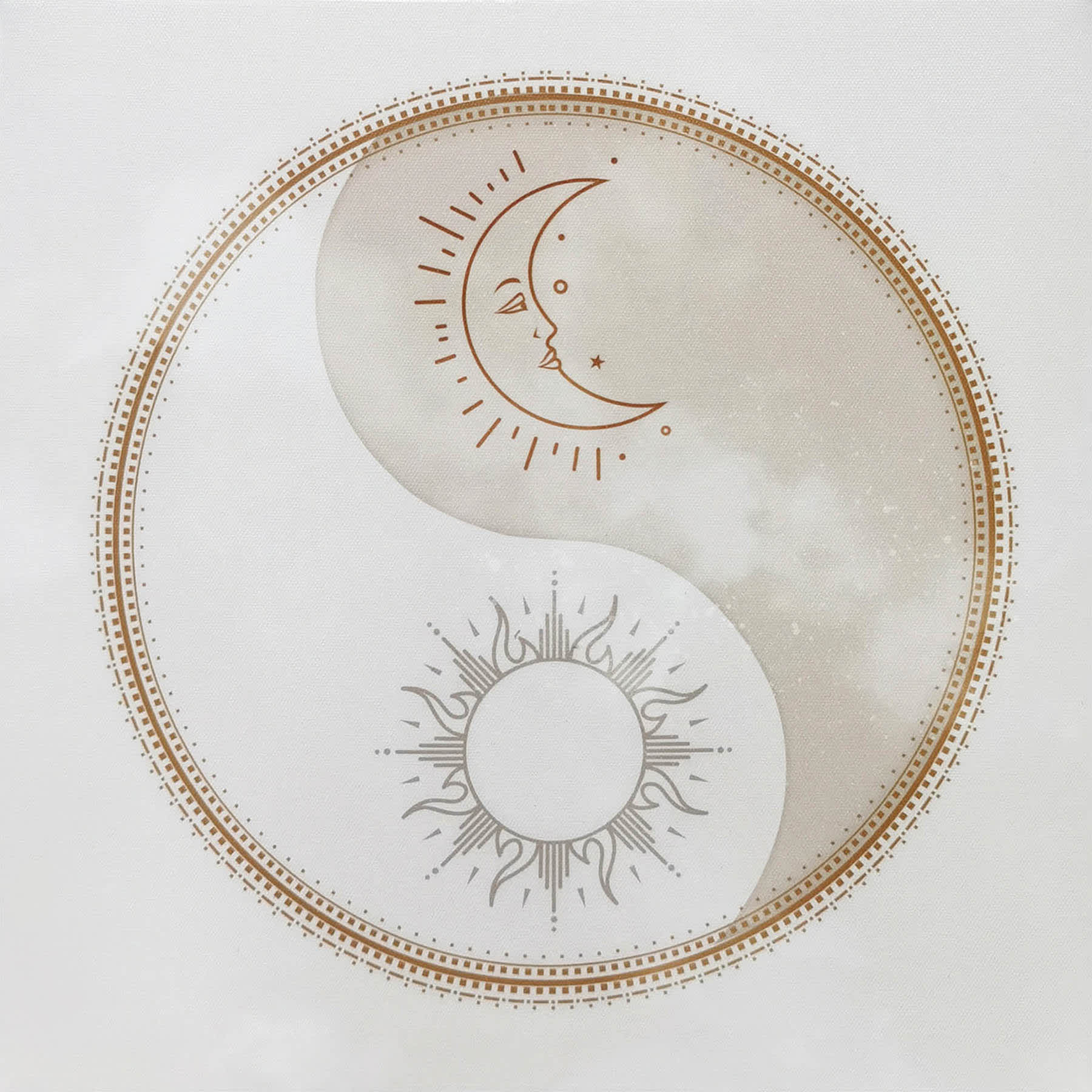 Yin & Yang Canvas Wall Art, 12"