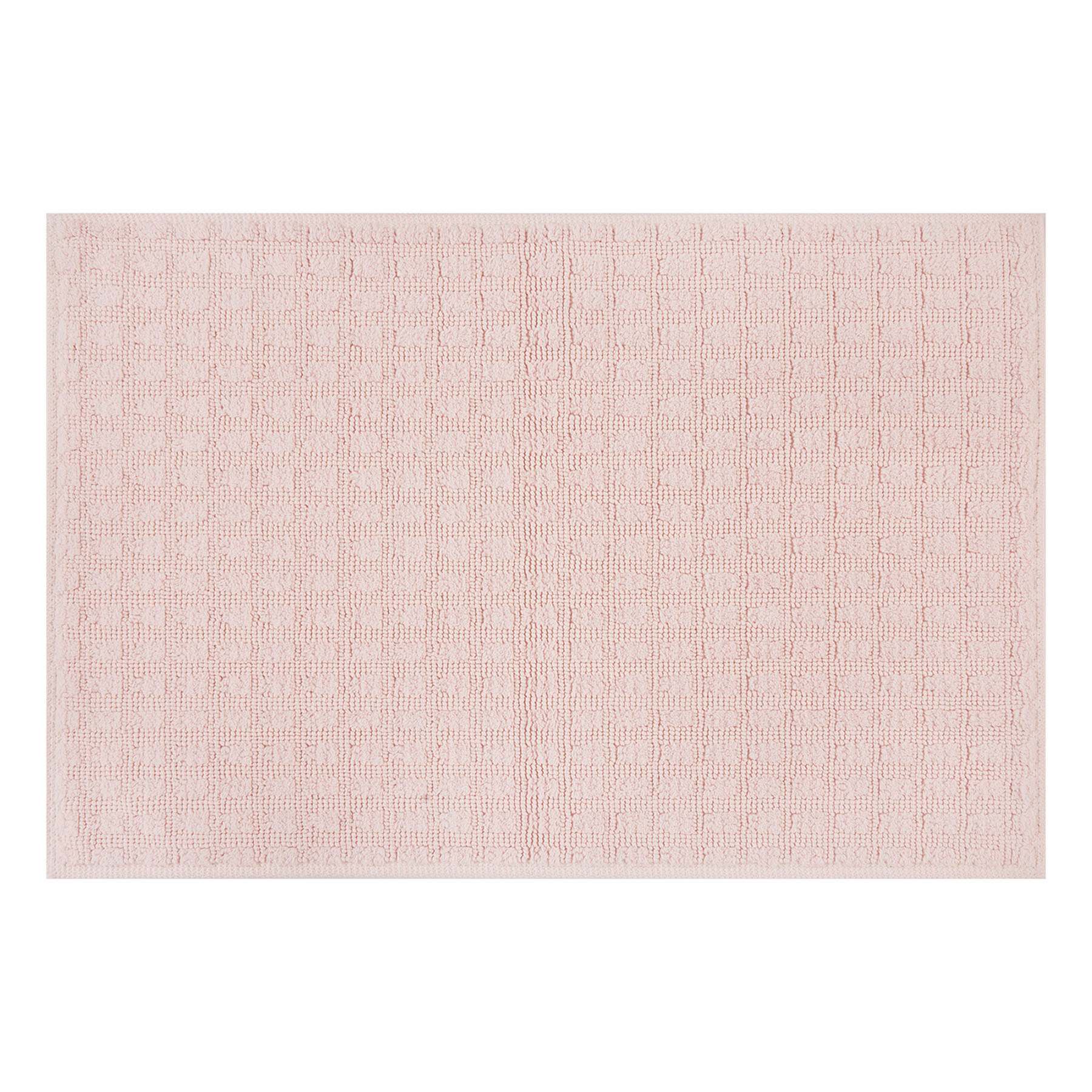 Honeybloom Woven Square Pink Bath Rug, 20x30