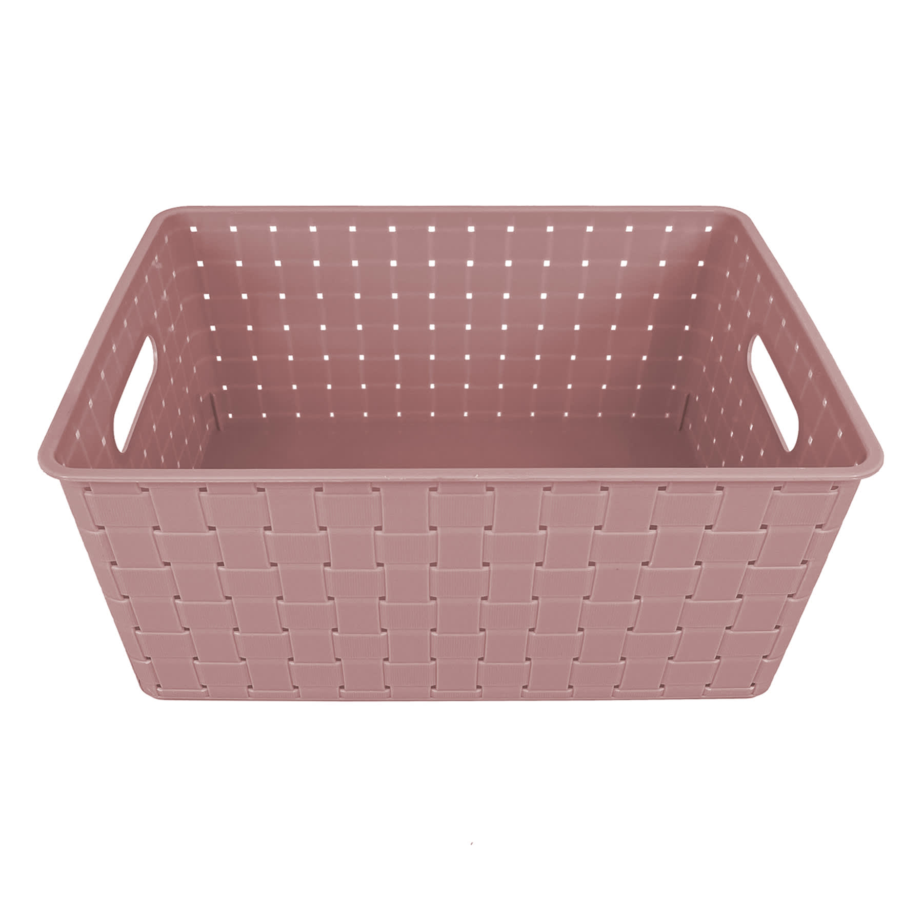 Tiny Dreamers Strap Design Weave Basket, Strawberry Cream