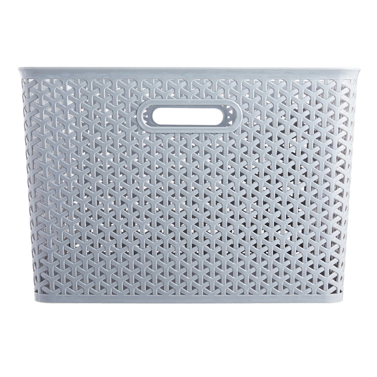 Dark Grey Y-Weave Storage Basket, Extra Large
