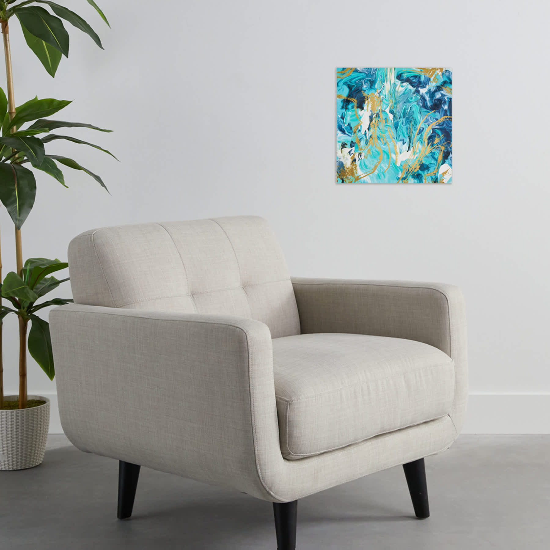 Abstract Marble Canvas Wall Art, 16"