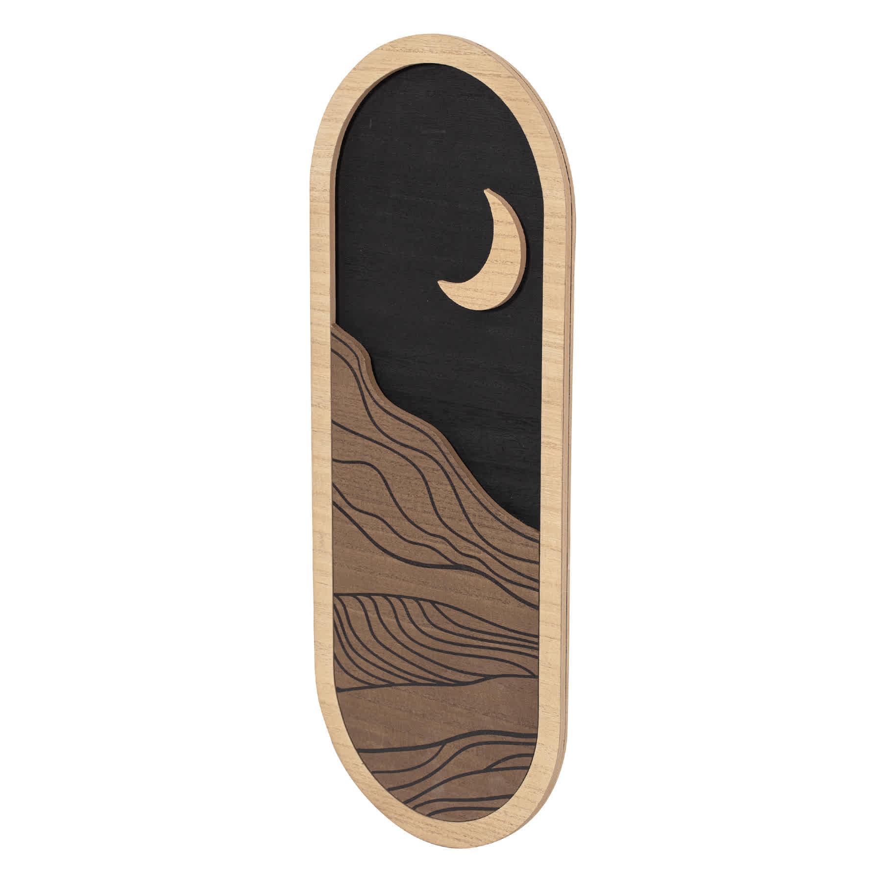 Mountain & Moon Wall Art, 8x20