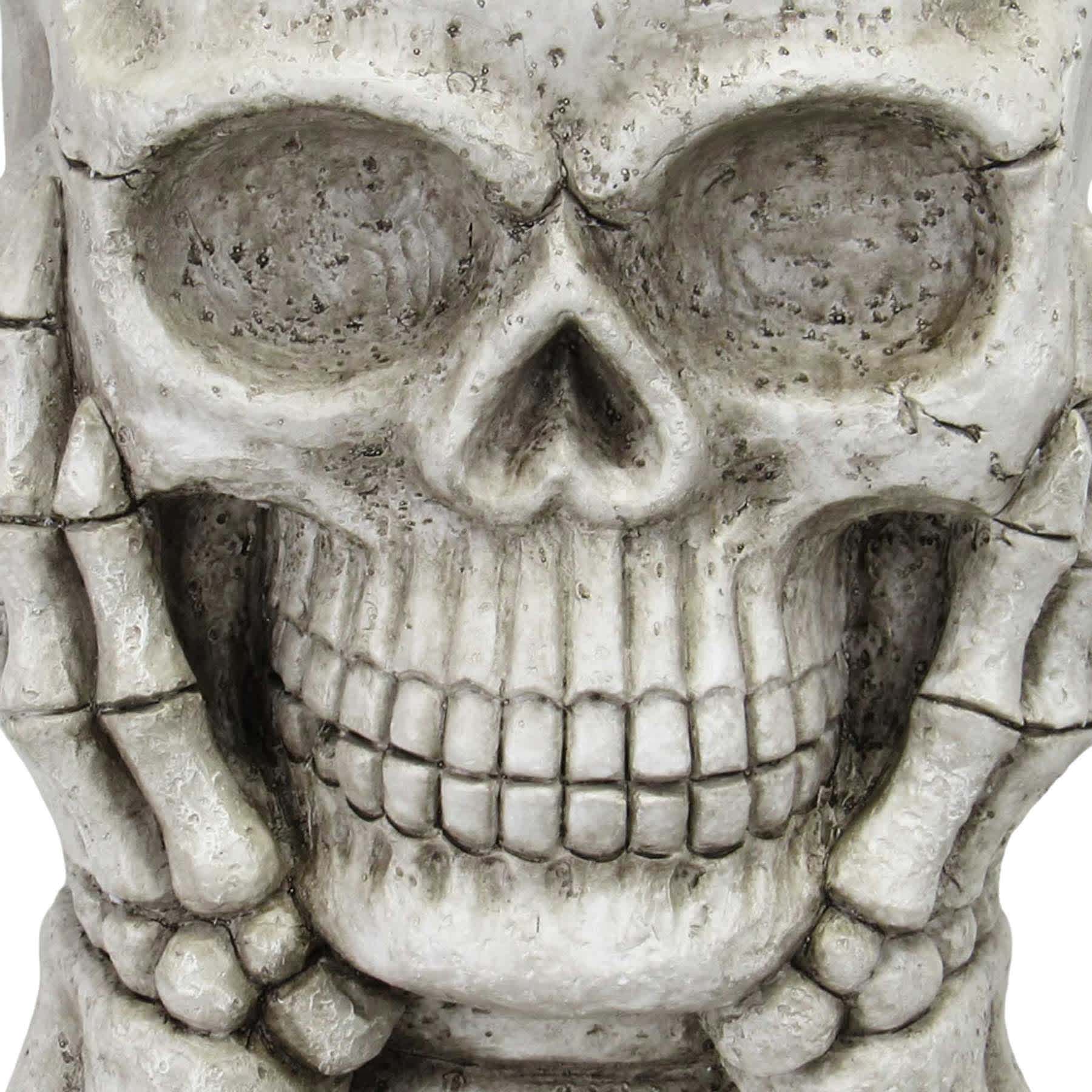 Skull & Hands Resin Planter, 19"