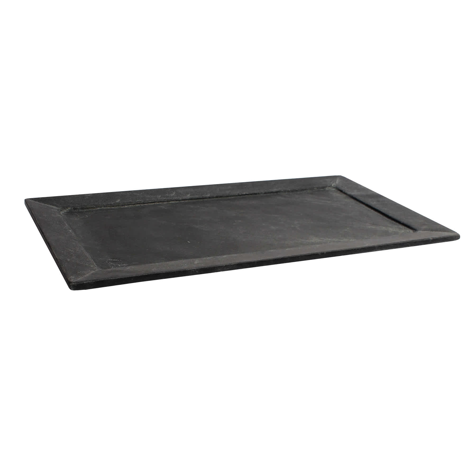 Grey Marbled Rimmed Rectangle Tray, 16x9