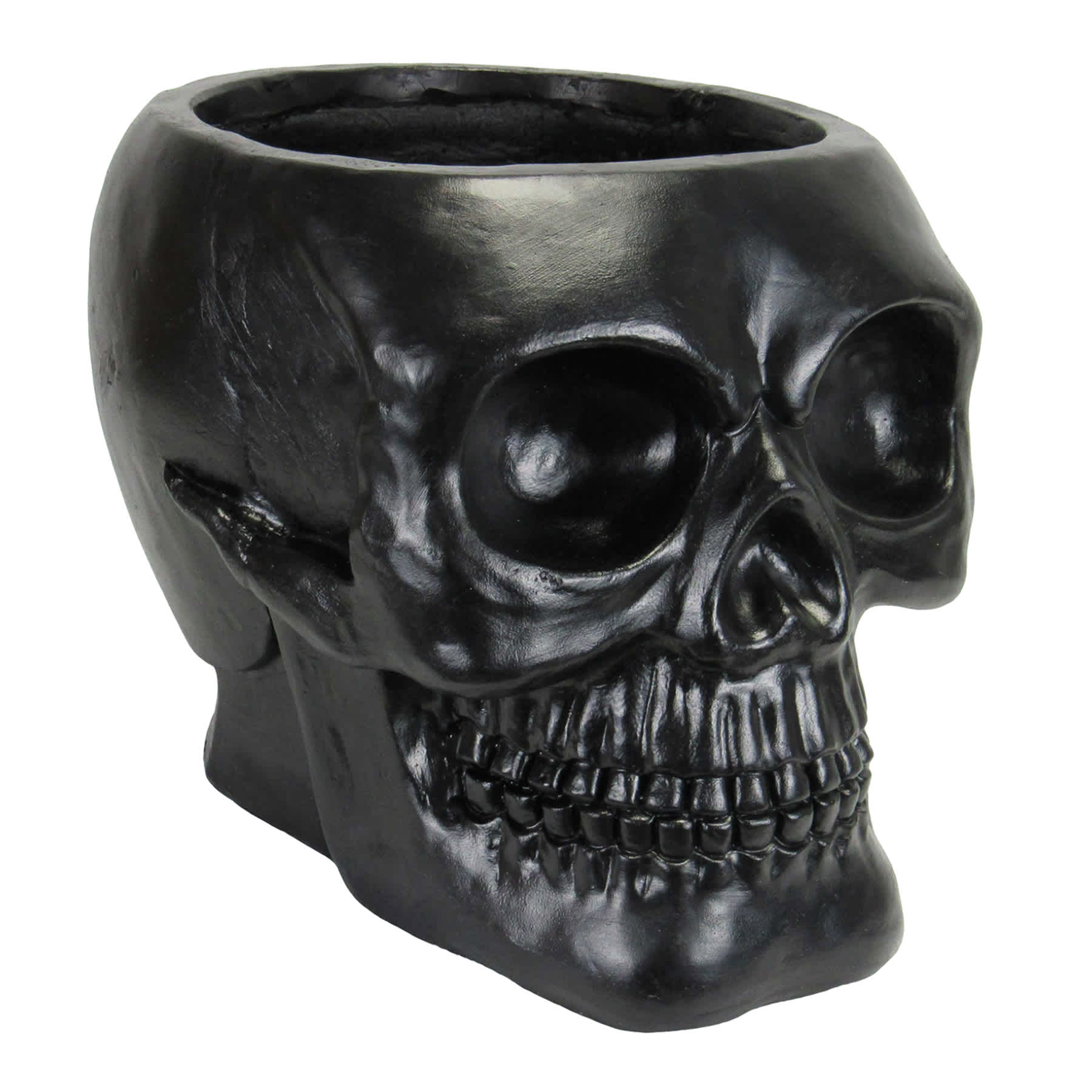 Resin Skull Planter, 19"