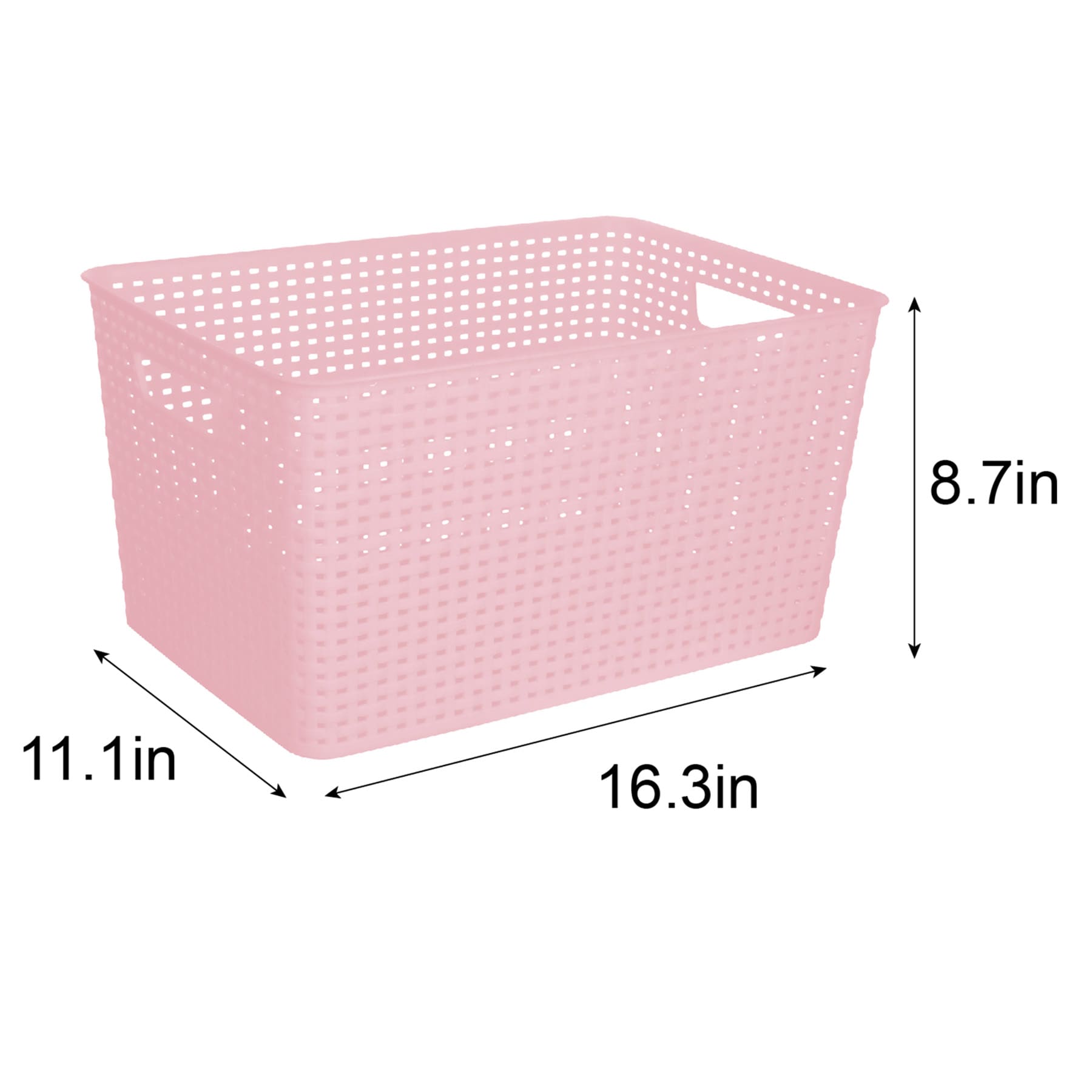 Crossover Weave Basket XL Light Pink