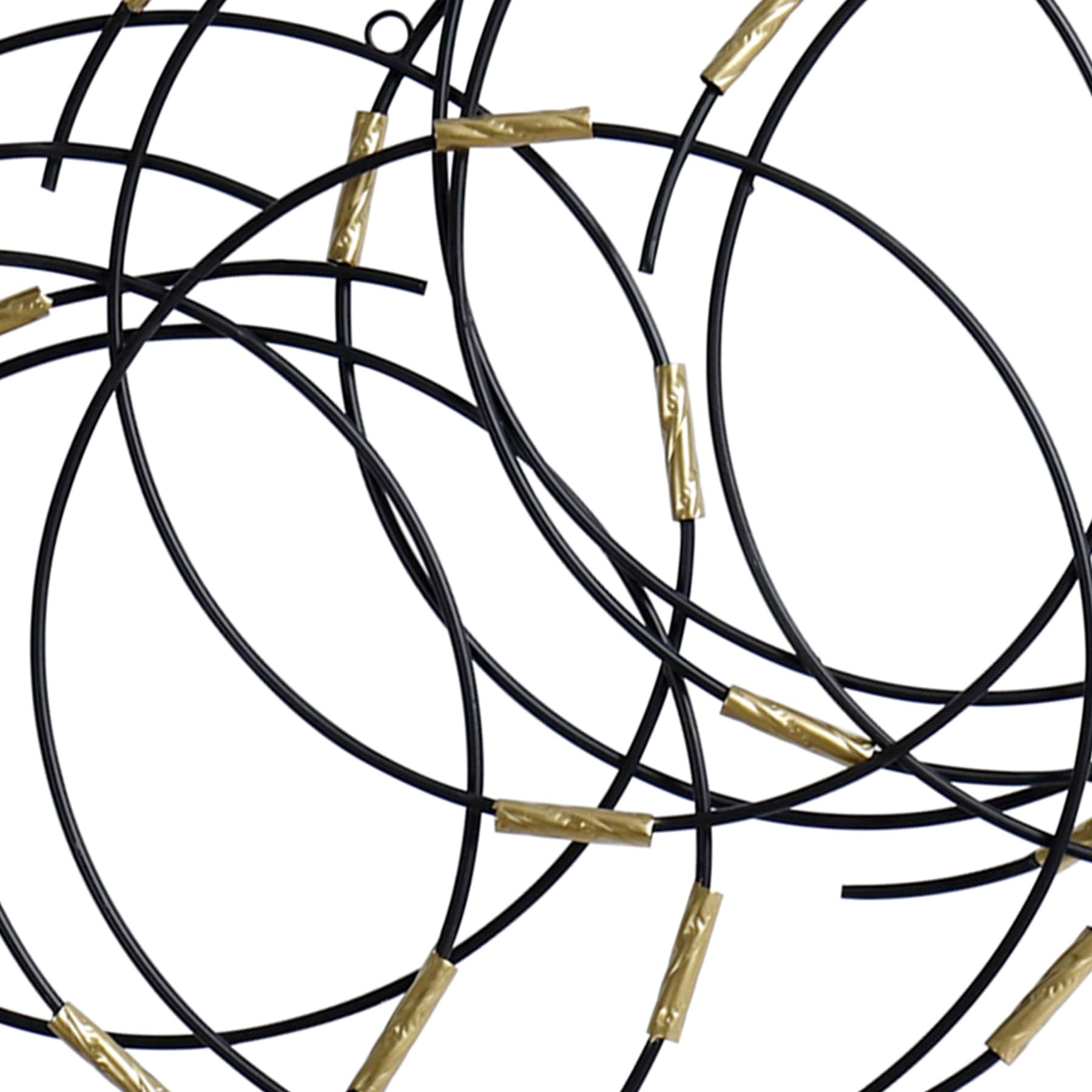 Crosby St. Circles Black Metal Art, 38x23