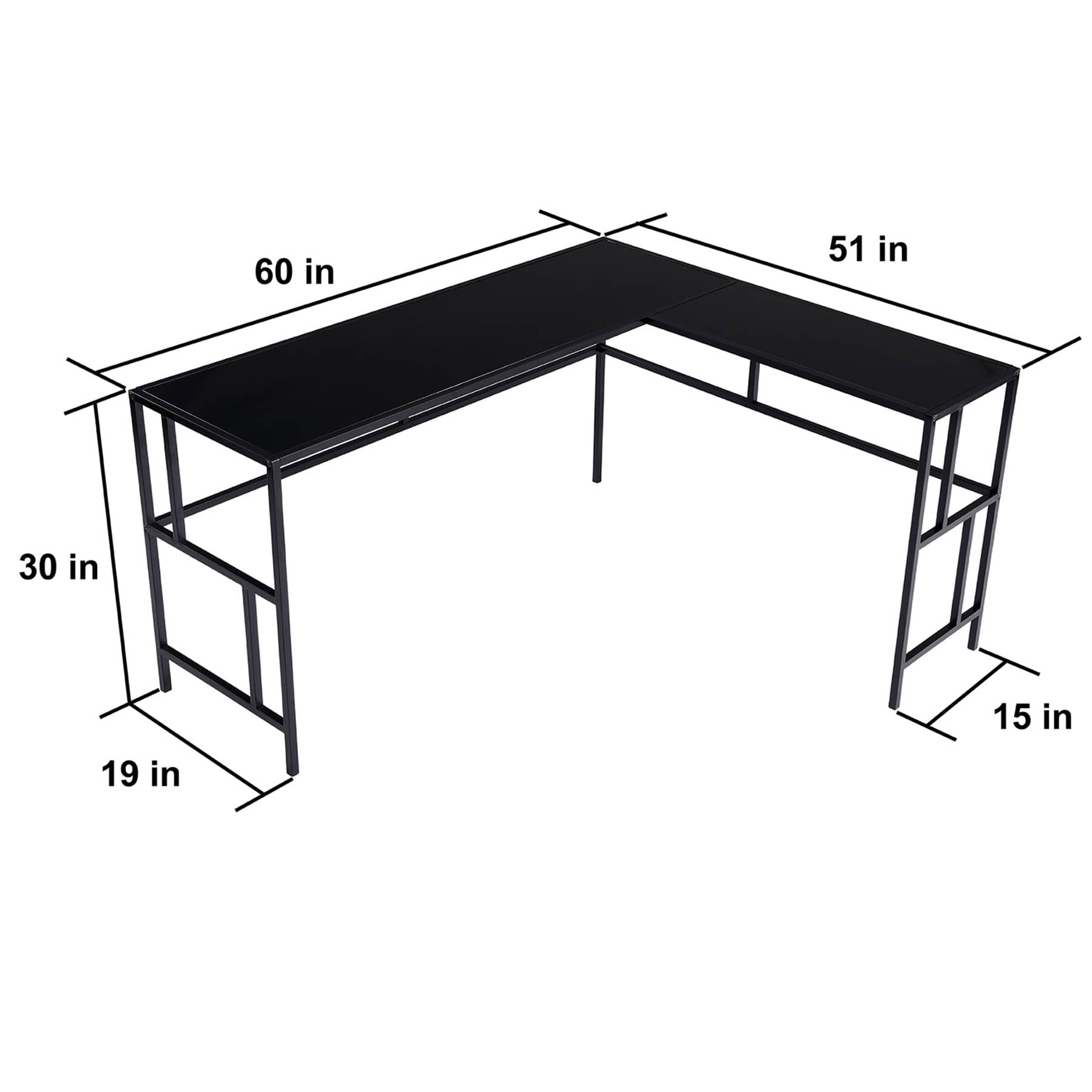 Crosby St. Brooklyn Metal Desk, Black