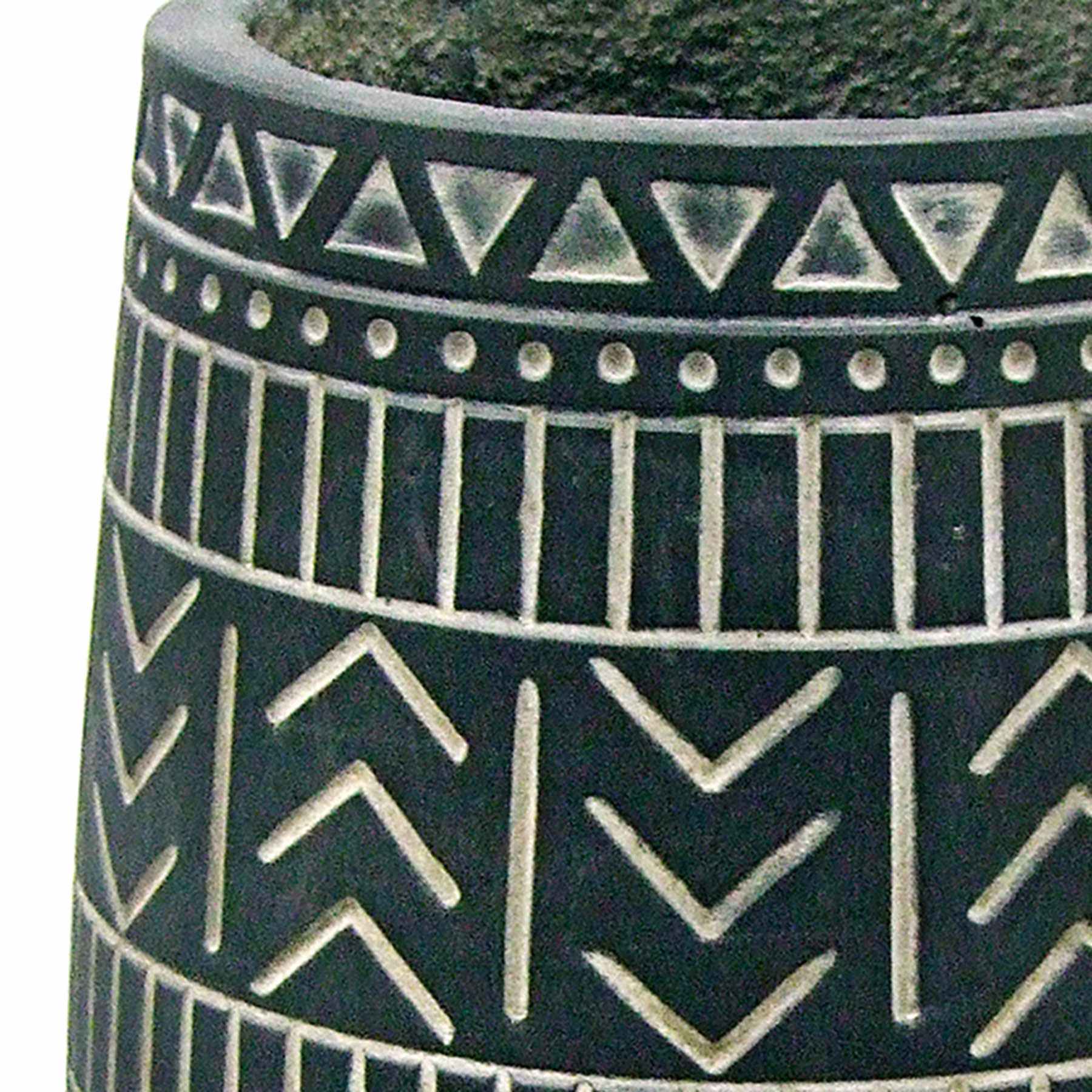 Tracey Boyd Black Kakau Tall Outdoor Planter, Small