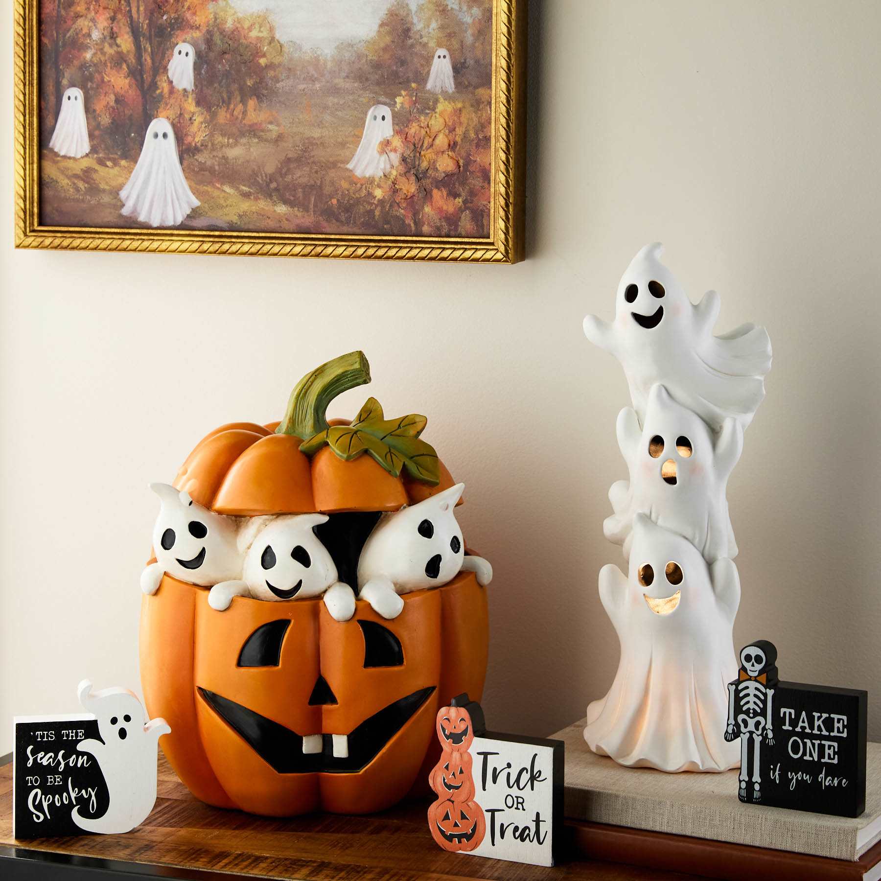 Happy Haunting Ghost Pumpkin