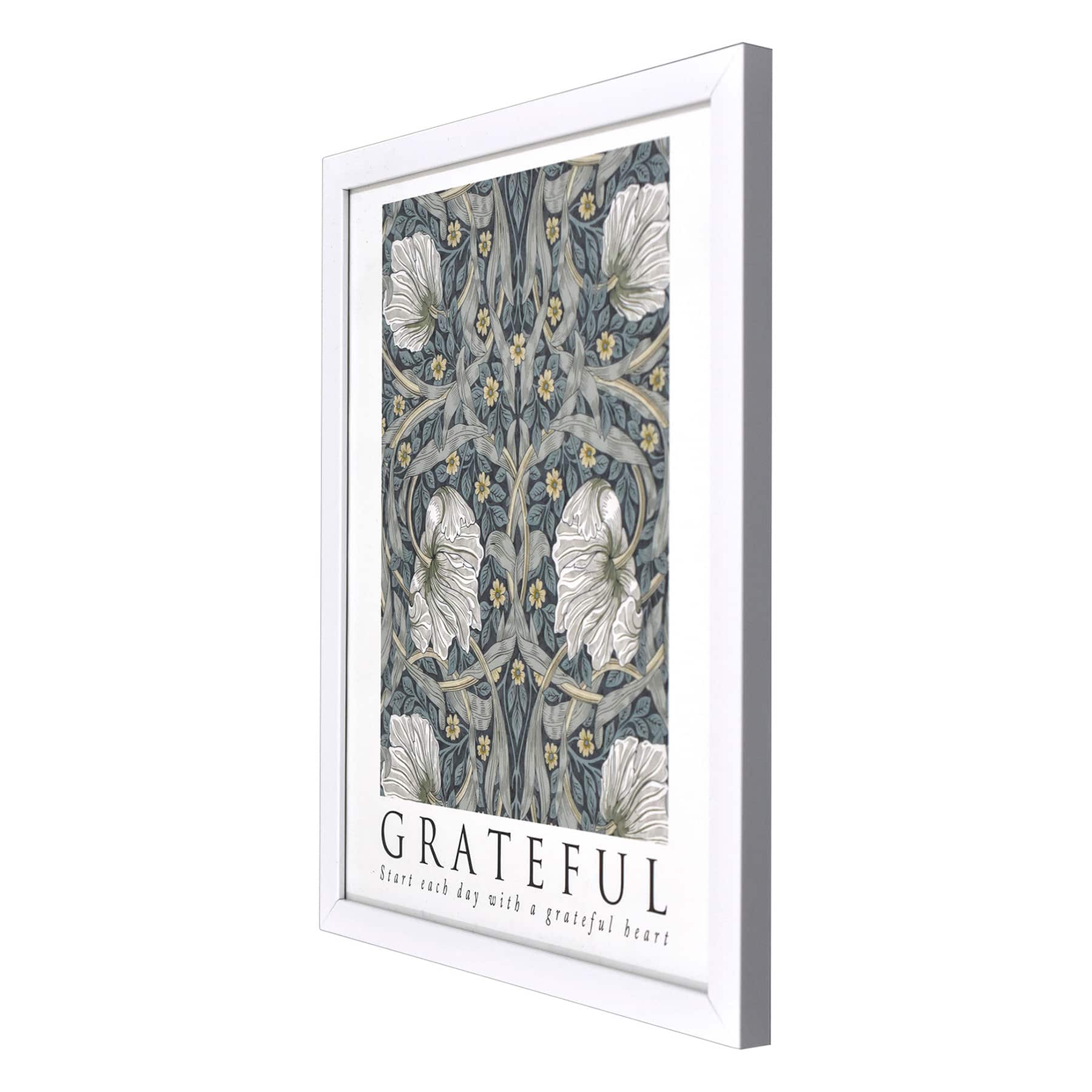 Glass Framed Grateful Print Wall Art, 13x17