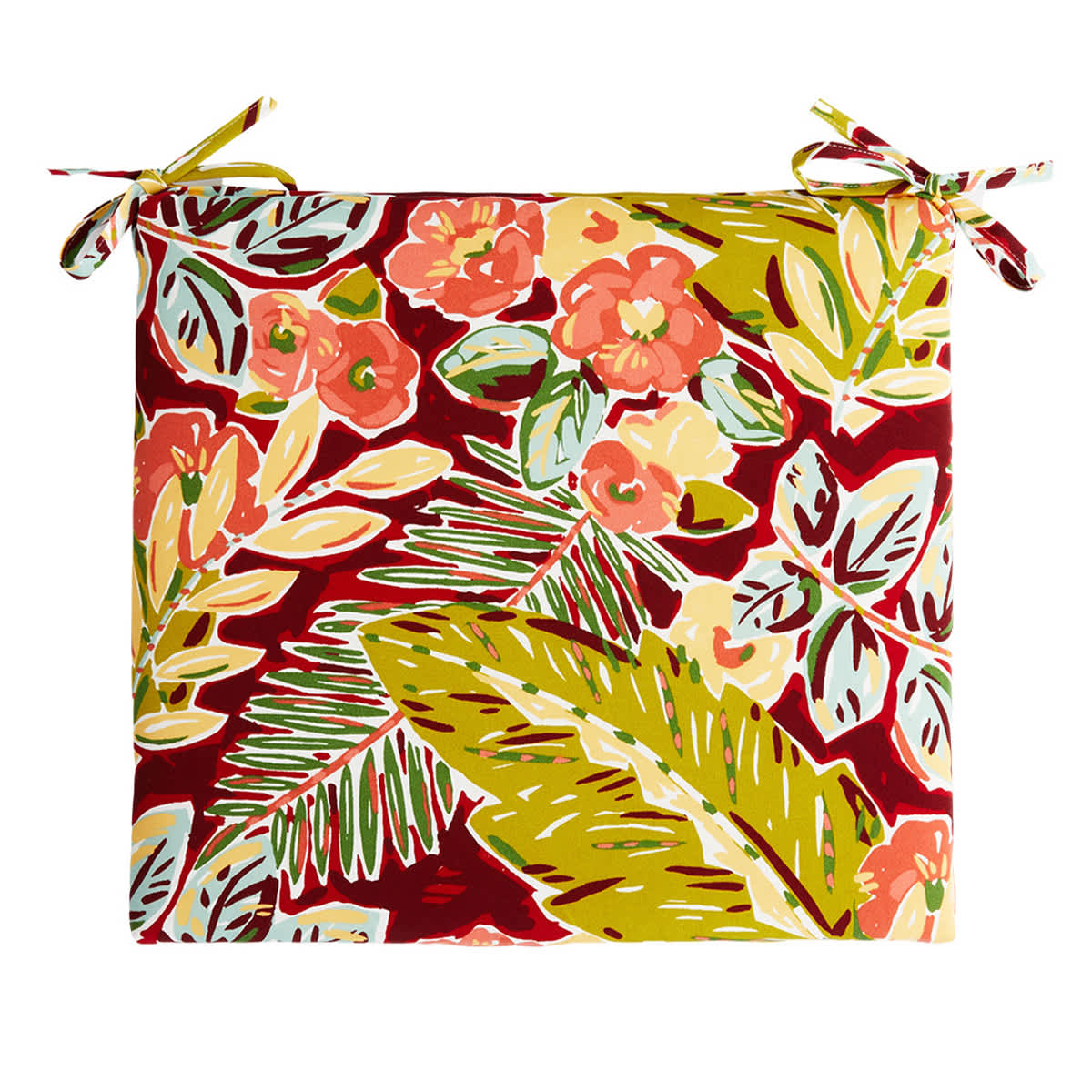 Tropical Cherry Outdoor Square Seat Cushion