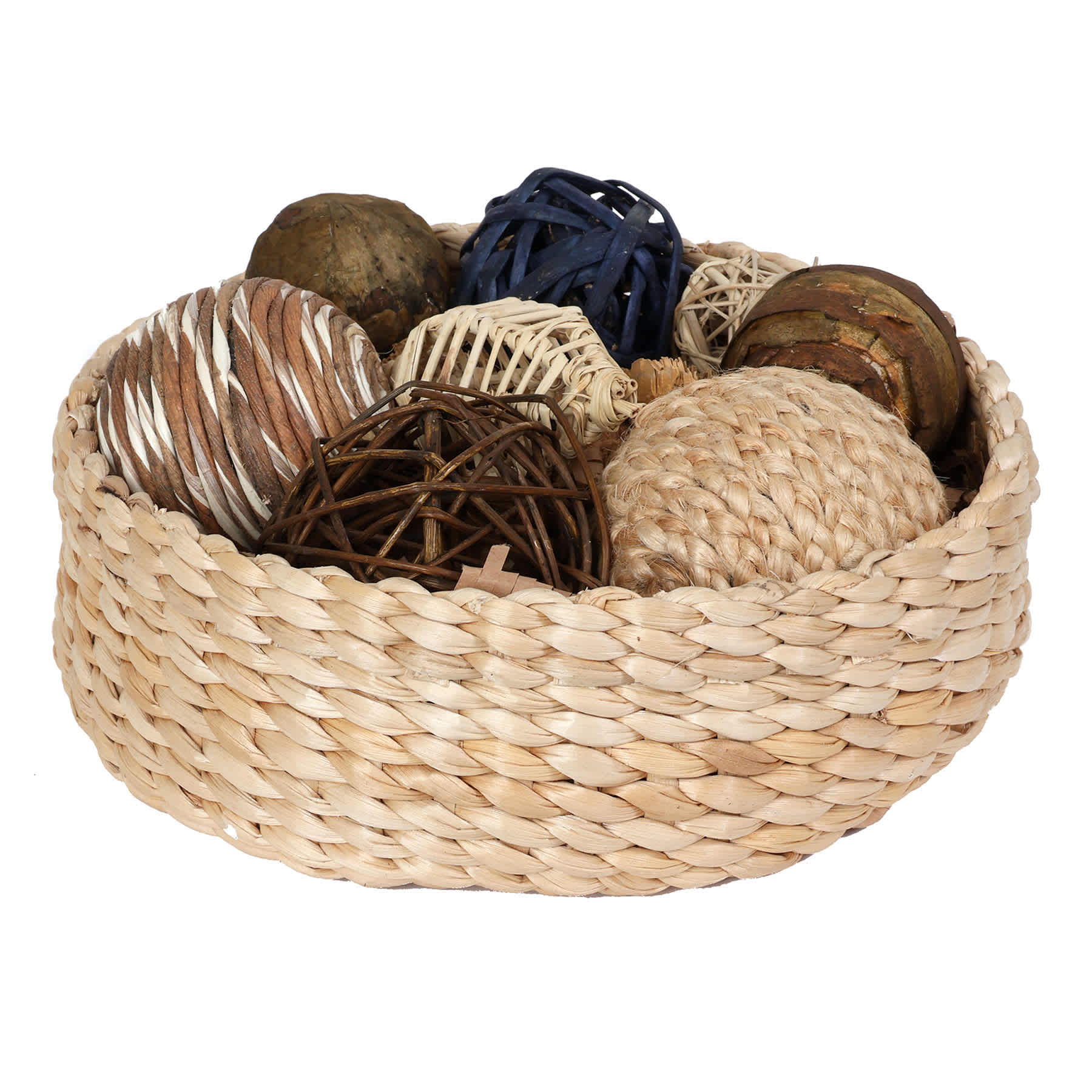 Navy Blue Filler with Banana Fiber Basket