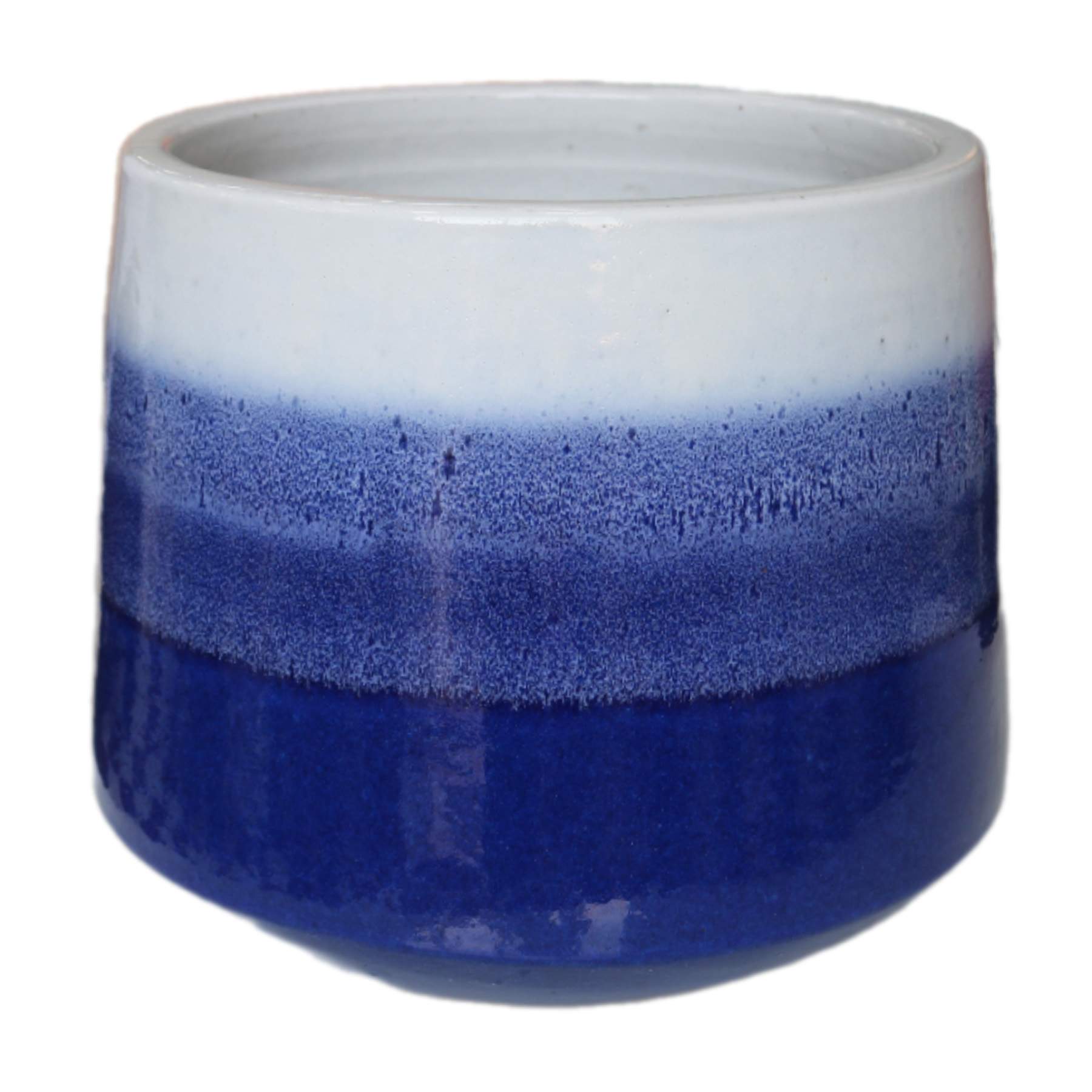 Blue Top Reactive Glaze Outdoor Planter, Medium