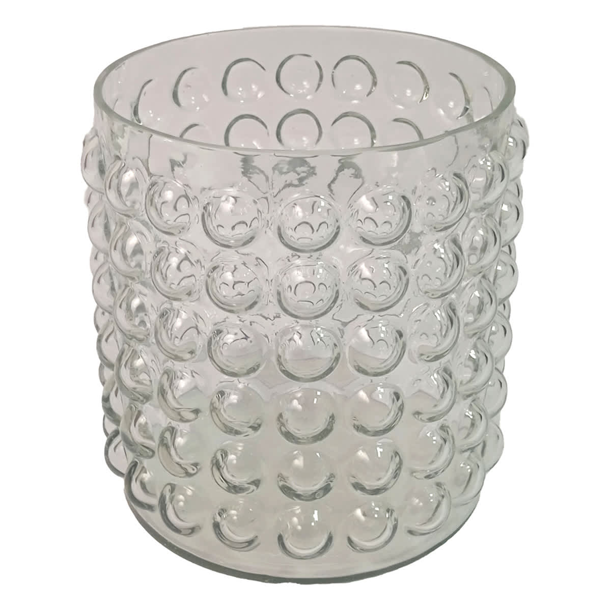Clear Glass Dot Votive Candle Holder, 6.7"