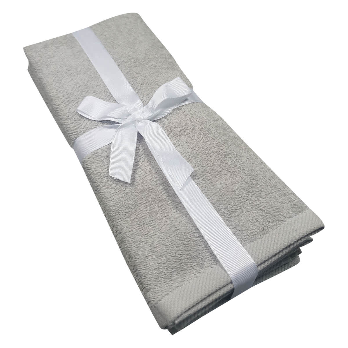 2-Pack Grey Cotton Hand Towels, 15x25