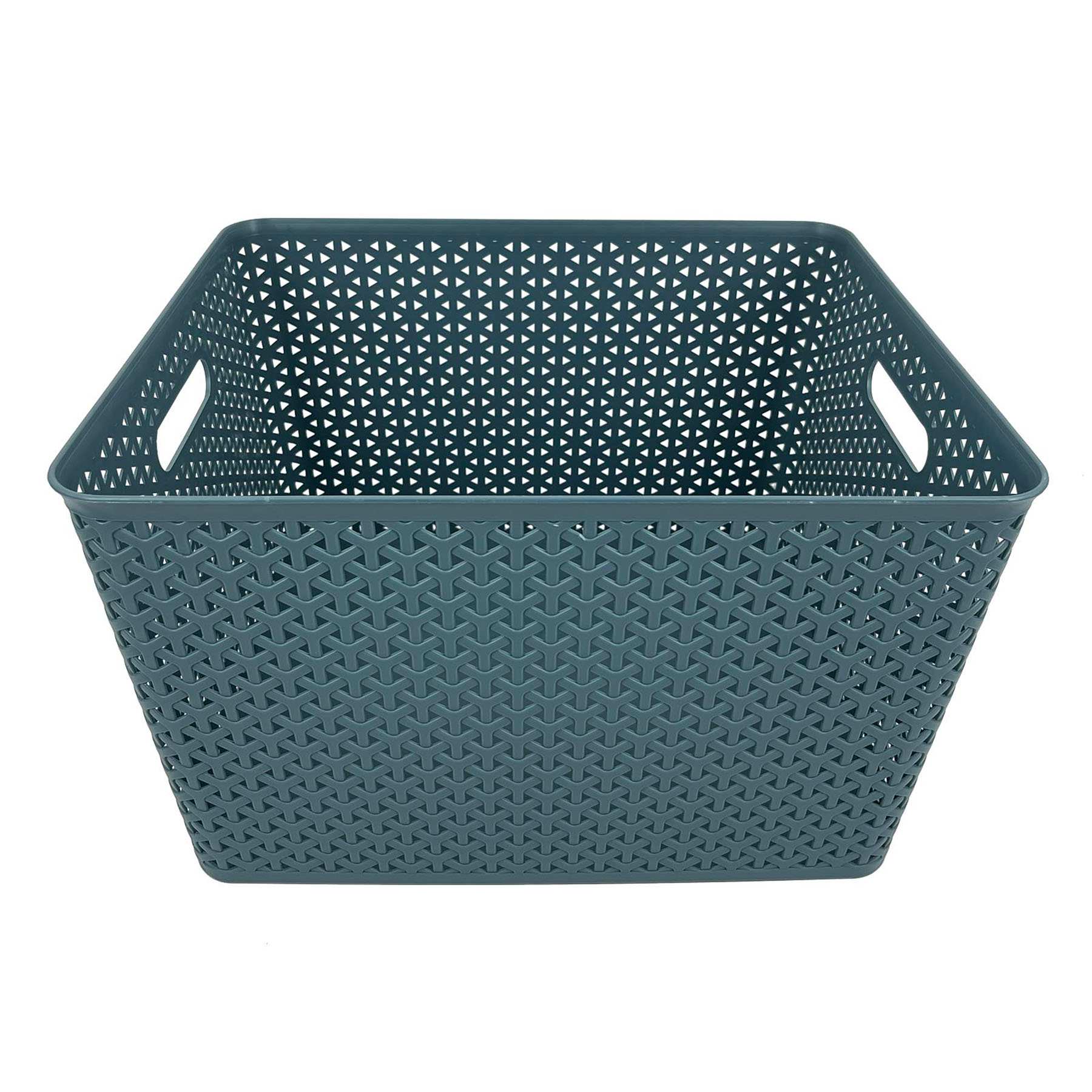Blue Y-Weave Storage Basket, Large