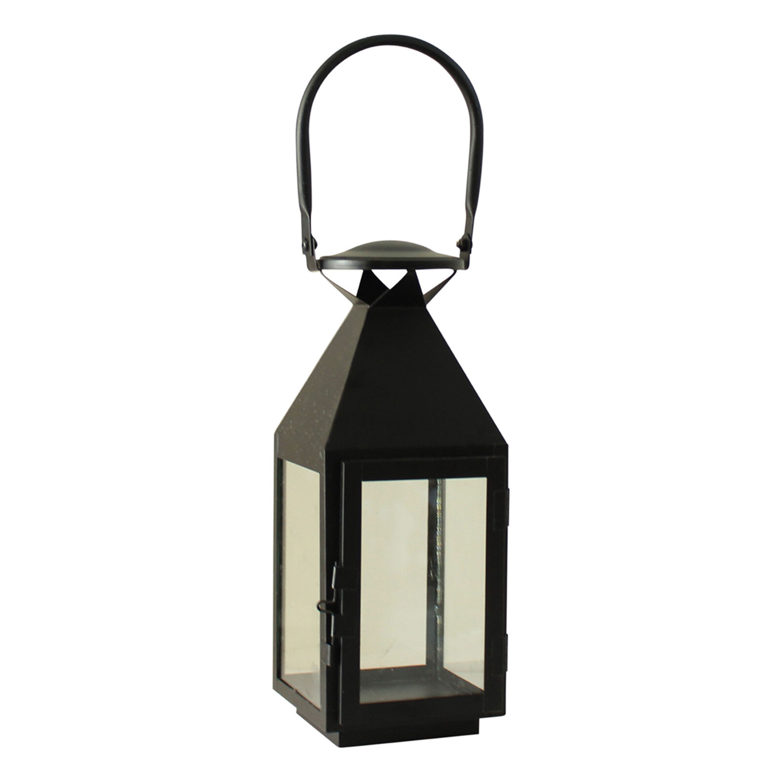 Black Metal Lantern, 13"