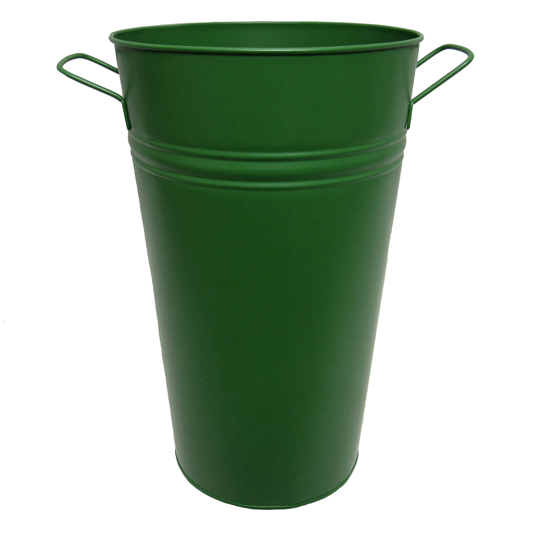 Willow Crossley Tall Green Metal Outdoor Planter, Medium